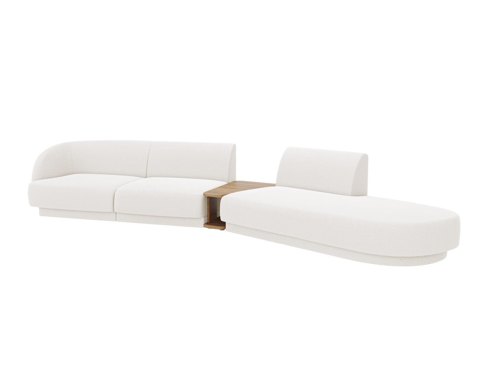 Miley Modulares Sofa rechts 4 Sitzer in White präsentiert im Onlineshop von KAQTU Design AG. L-Sofa rechts ist von Micadoni