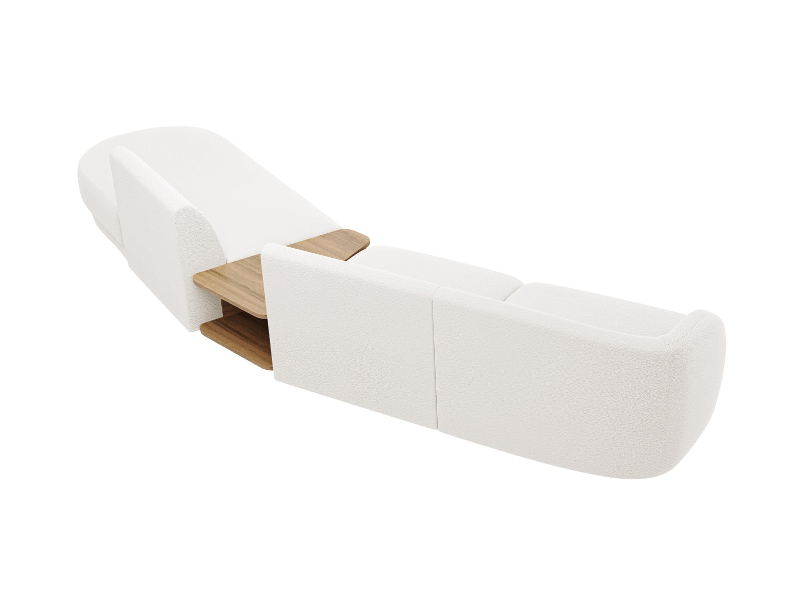 Miley Modulares Sofa rechts 4 Sitzer in White präsentiert im Onlineshop von KAQTU Design AG. L-Sofa rechts ist von Micadoni