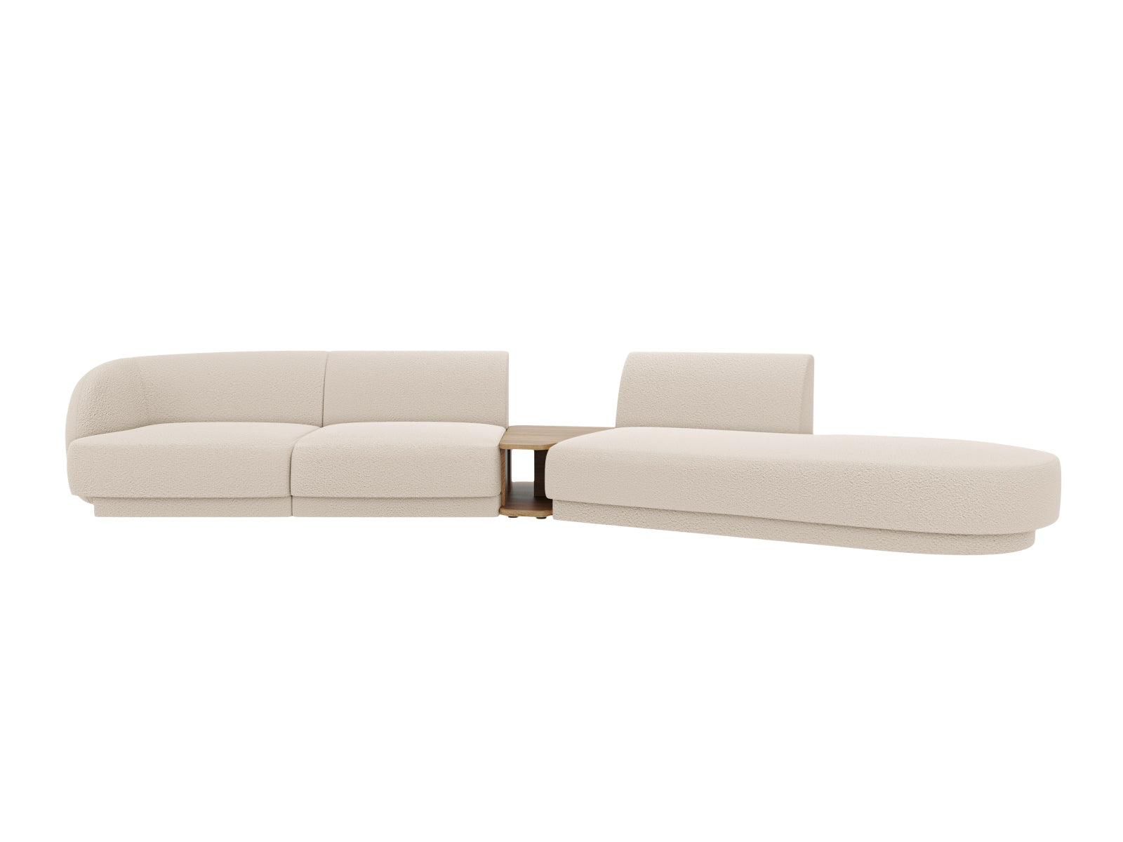 Miley Modulares Sofa rechts 4 Sitzer in Beige präsentiert im Onlineshop von KAQTU Design AG. L-Sofa rechts ist von Micadoni