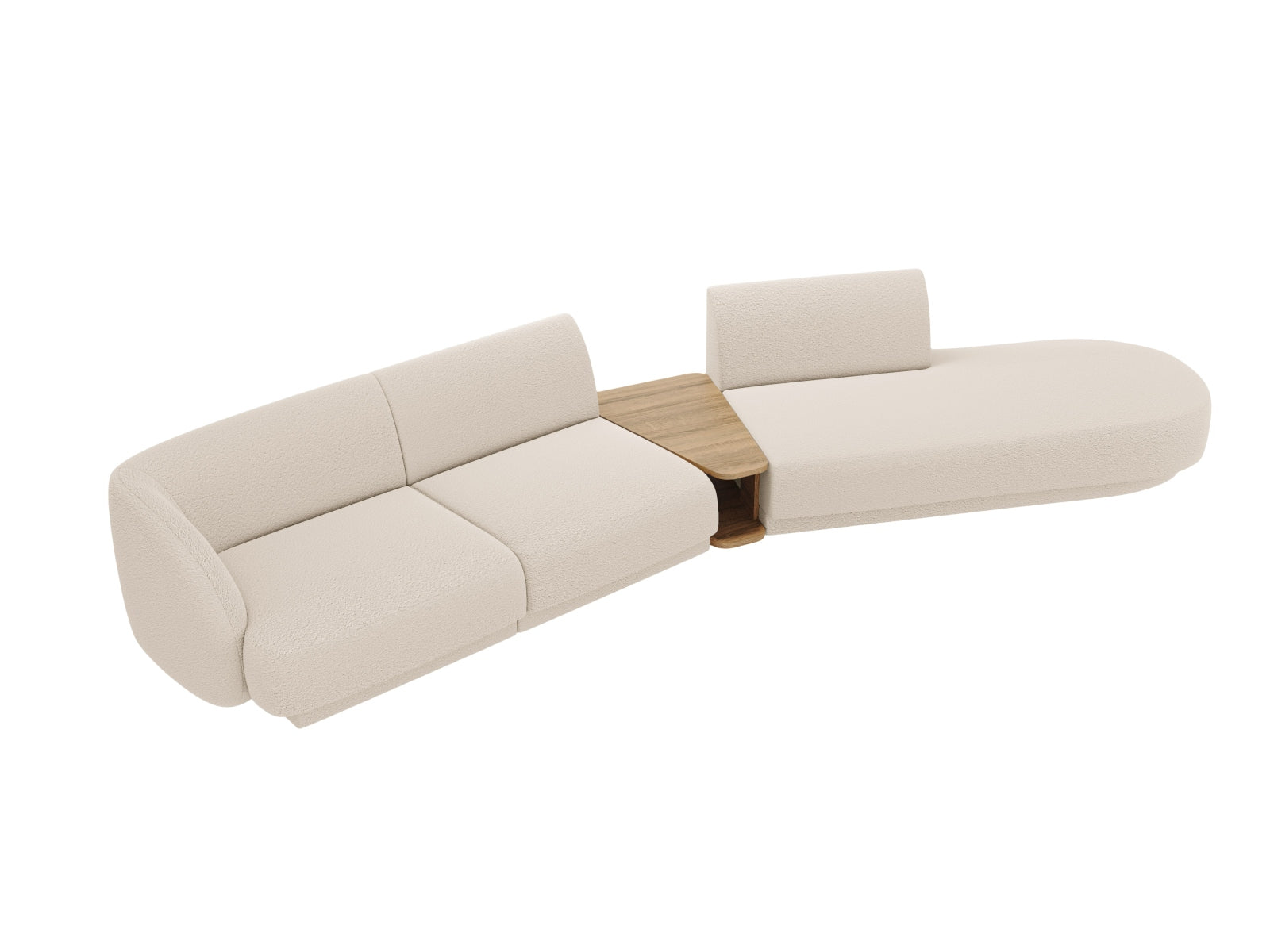 Miley Modulares Sofa rechts 4 Sitzer in Beige präsentiert im Onlineshop von KAQTU Design AG. L-Sofa rechts ist von Micadoni