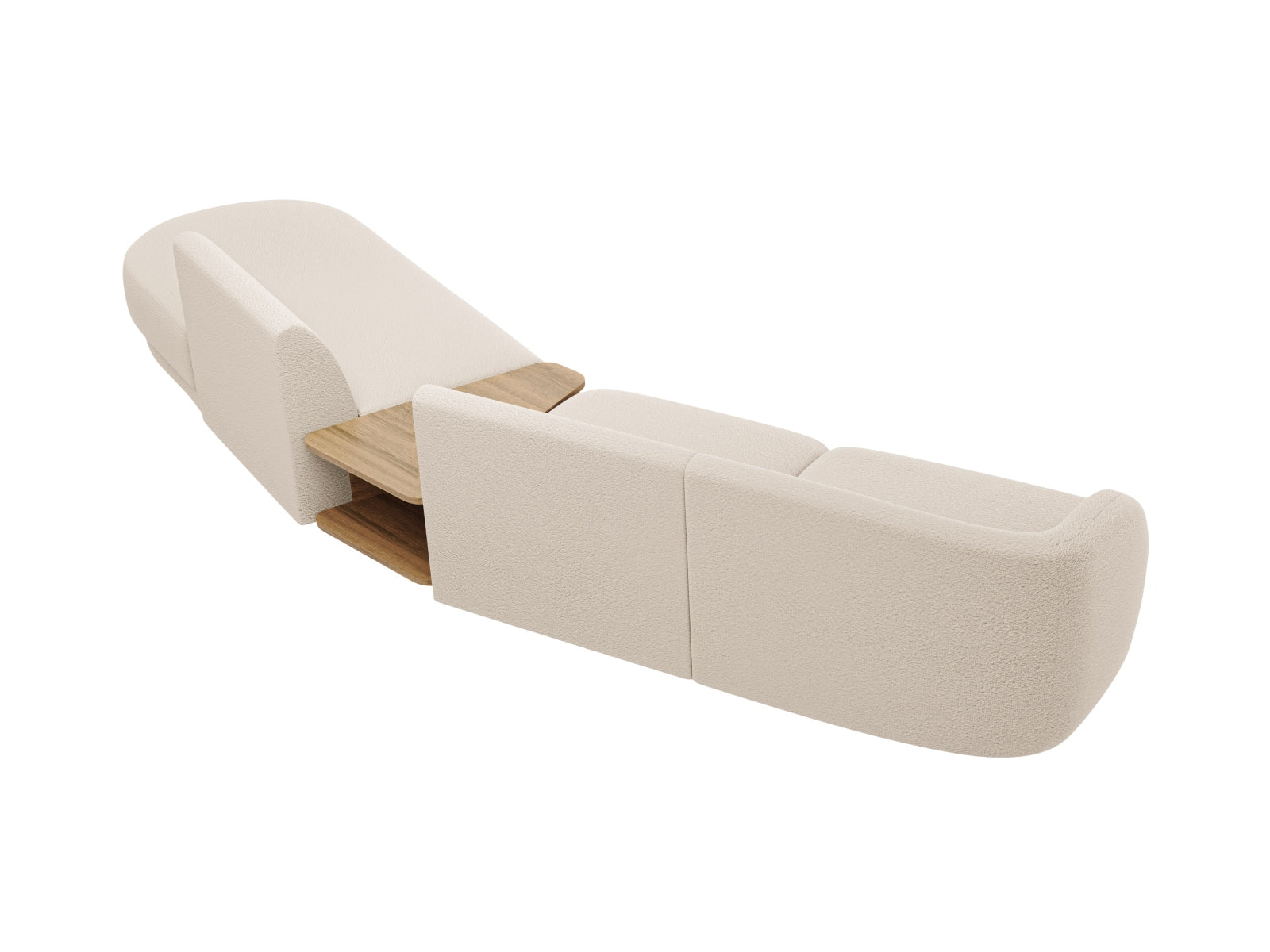 Miley Modulares Sofa rechts 4 Sitzer in Beige präsentiert im Onlineshop von KAQTU Design AG. L-Sofa rechts ist von Micadoni