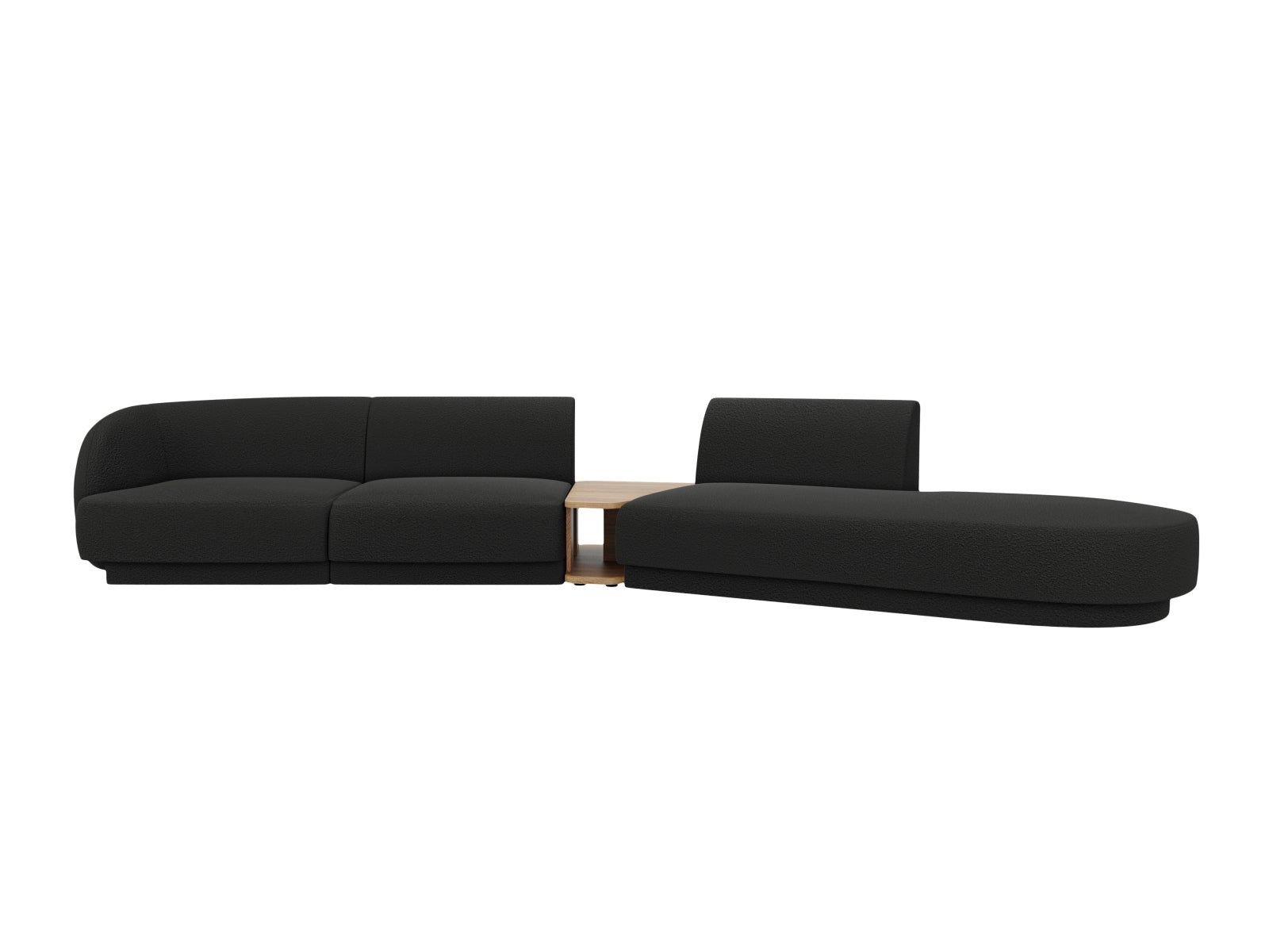 Miley Modulares Sofa rechts 4 Sitzer in Black präsentiert im Onlineshop von KAQTU Design AG. L-Sofa rechts ist von Micadoni