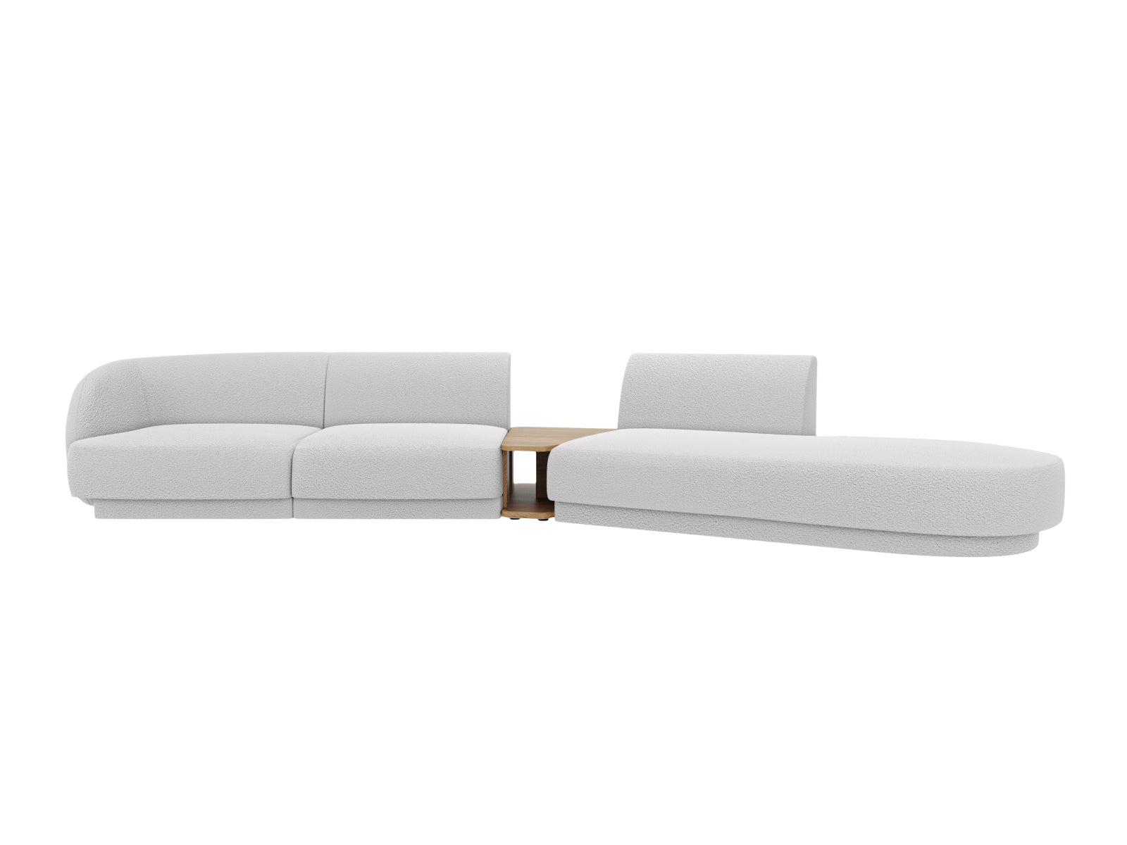 Miley Modulares Sofa rechts 4 Sitzer in Light Grey präsentiert im Onlineshop von KAQTU Design AG. L-Sofa rechts ist von Micadoni