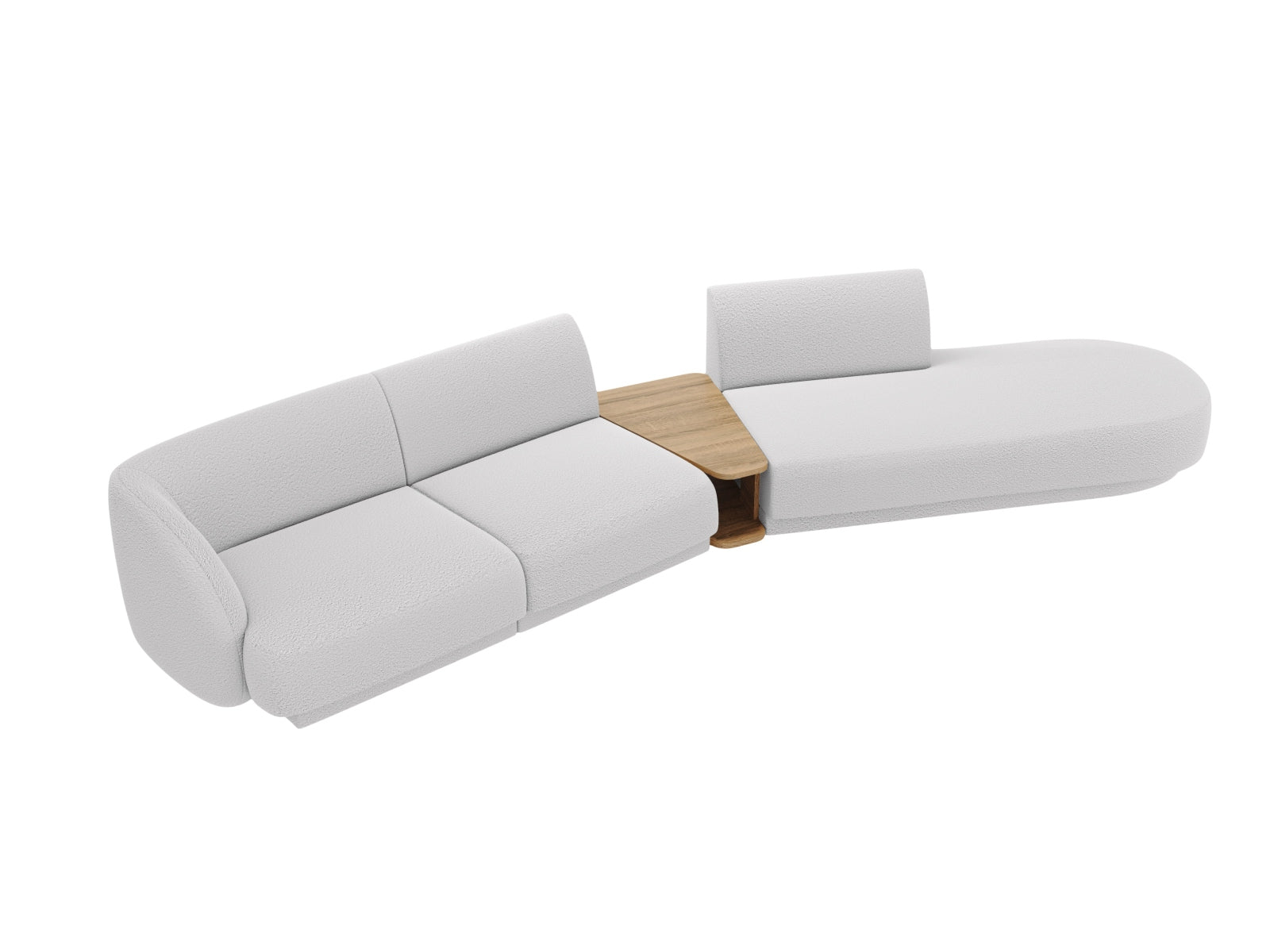 Miley Modulares Sofa rechts 4 Sitzer in Light Grey präsentiert im Onlineshop von KAQTU Design AG. L-Sofa rechts ist von Micadoni
