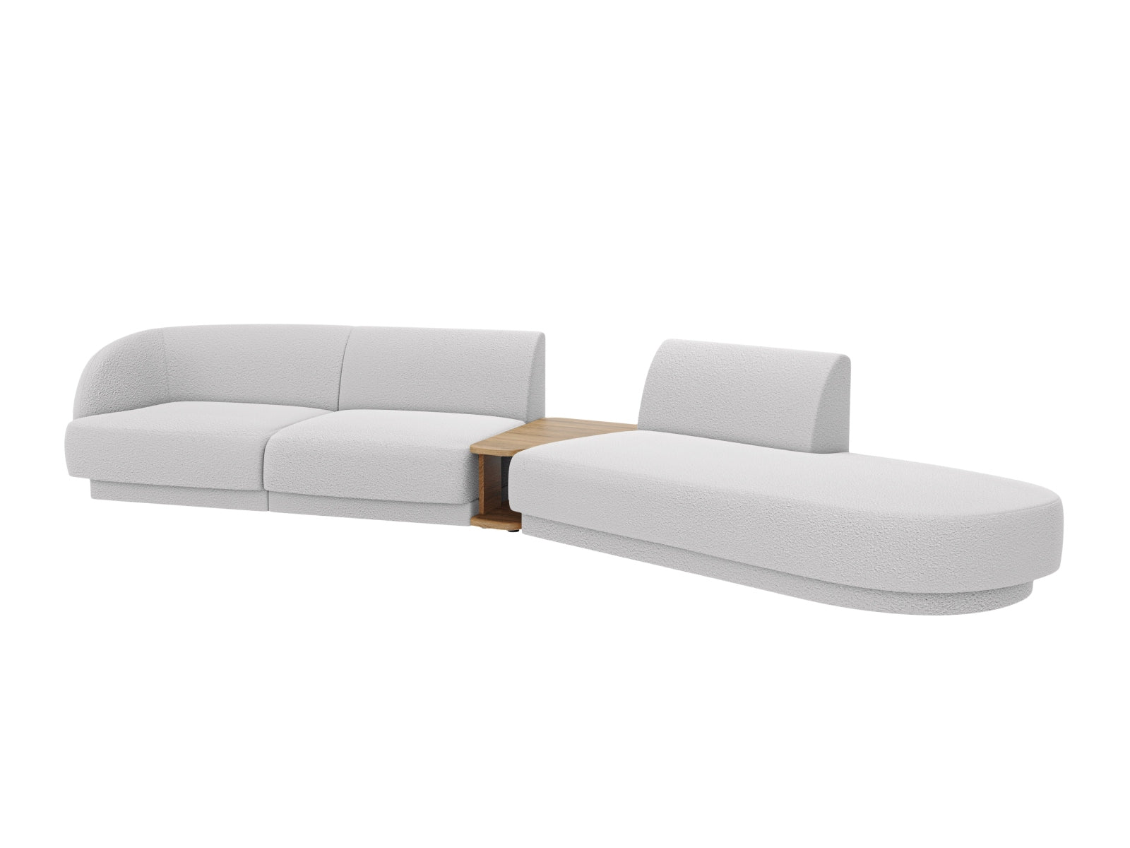 Miley Modulares Sofa rechts 4 Sitzer in Light Grey präsentiert im Onlineshop von KAQTU Design AG. L-Sofa rechts ist von Micadoni