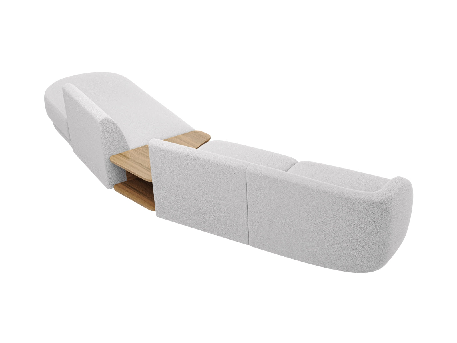 Miley Modulares Sofa rechts 4 Sitzer in Light Grey präsentiert im Onlineshop von KAQTU Design AG. L-Sofa rechts ist von Micadoni