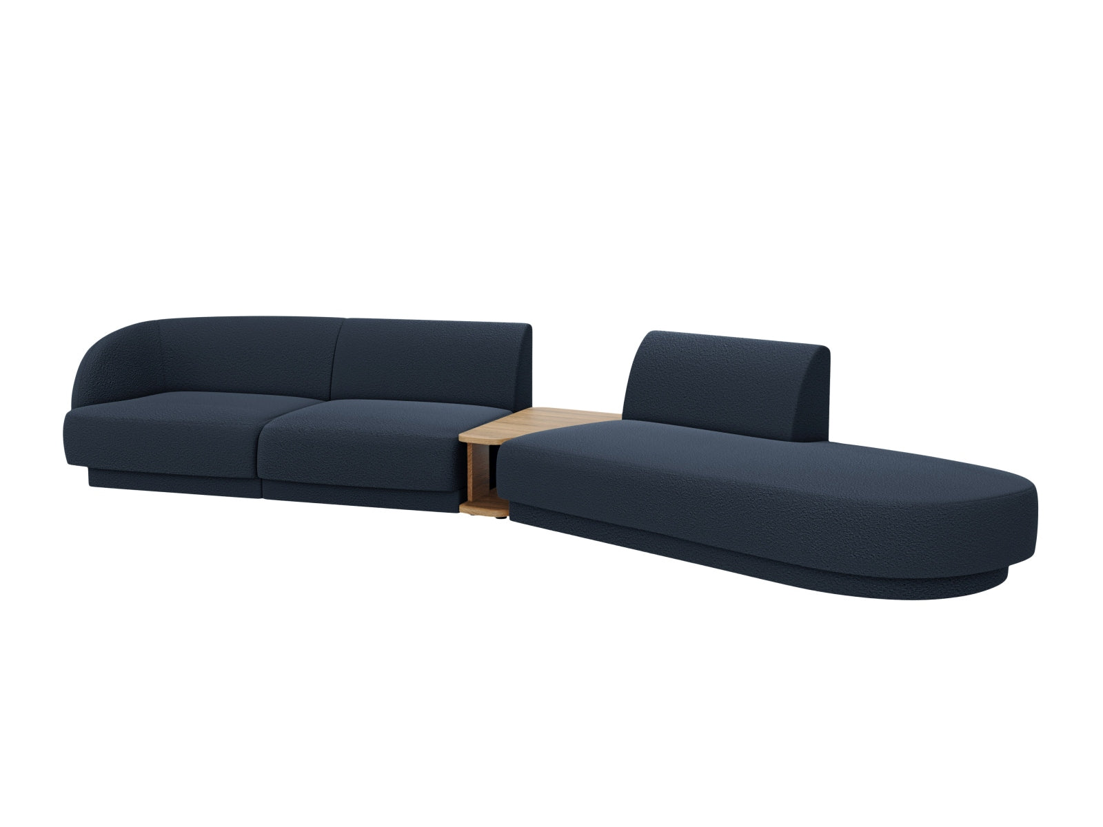 Miley Modulares Sofa rechts 4 Sitzer in Dark Blue präsentiert im Onlineshop von KAQTU Design AG. L-Sofa rechts ist von Micadoni