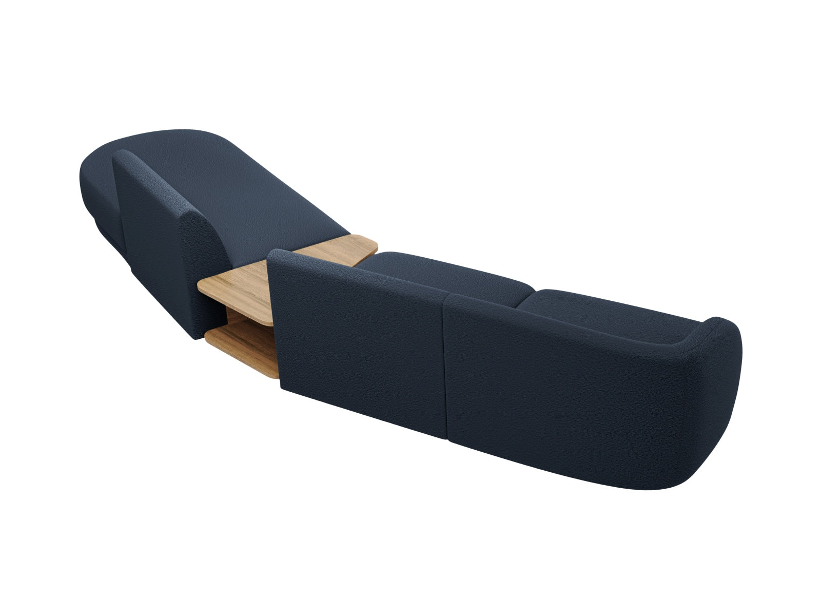 Miley Modulares Sofa rechts 4 Sitzer in Dark Blue präsentiert im Onlineshop von KAQTU Design AG. L-Sofa rechts ist von Micadoni