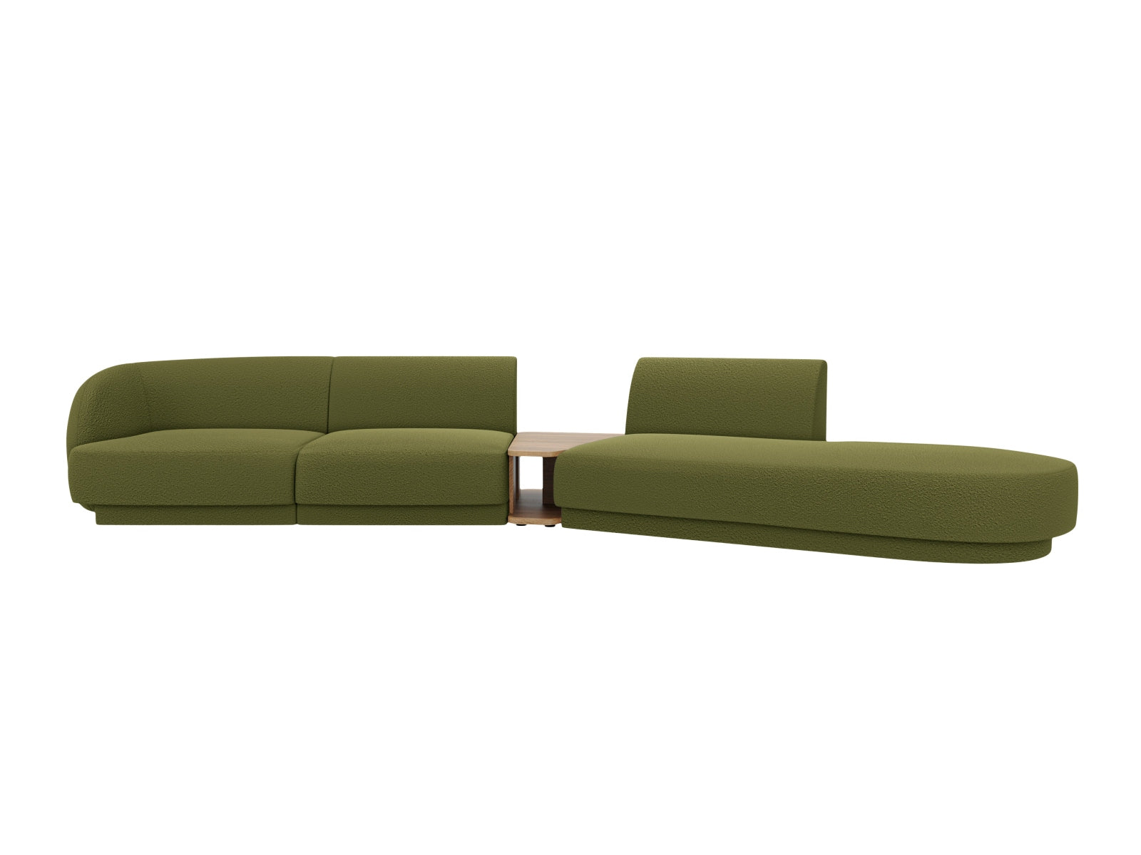 Miley Modulares Sofa rechts 4 Sitzer in Dark Olive Green präsentiert im Onlineshop von KAQTU Design AG. L-Sofa rechts ist von Micadoni