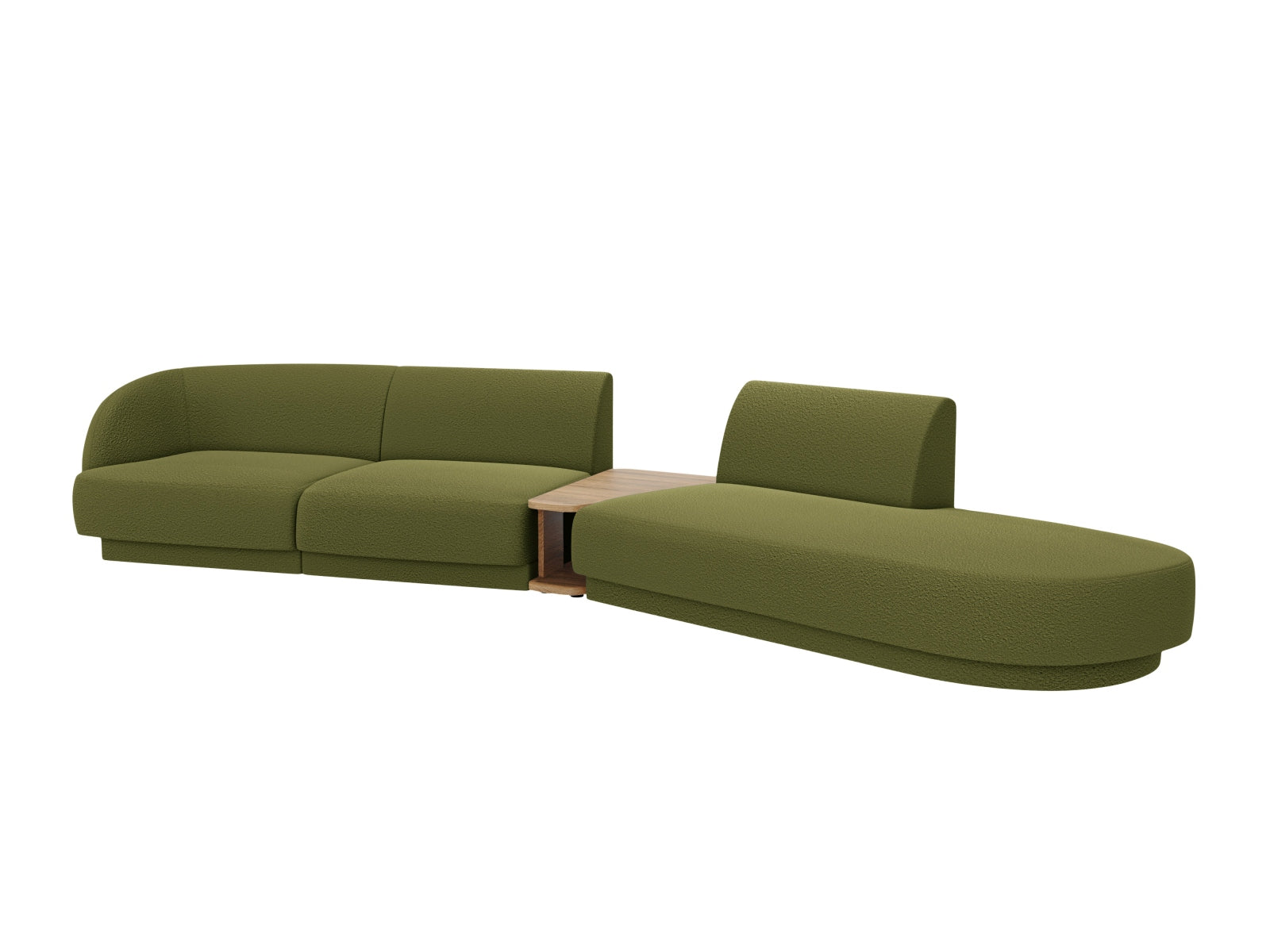 Miley Modulares Sofa rechts 4 Sitzer in Dark Olive Green präsentiert im Onlineshop von KAQTU Design AG. L-Sofa rechts ist von Micadoni