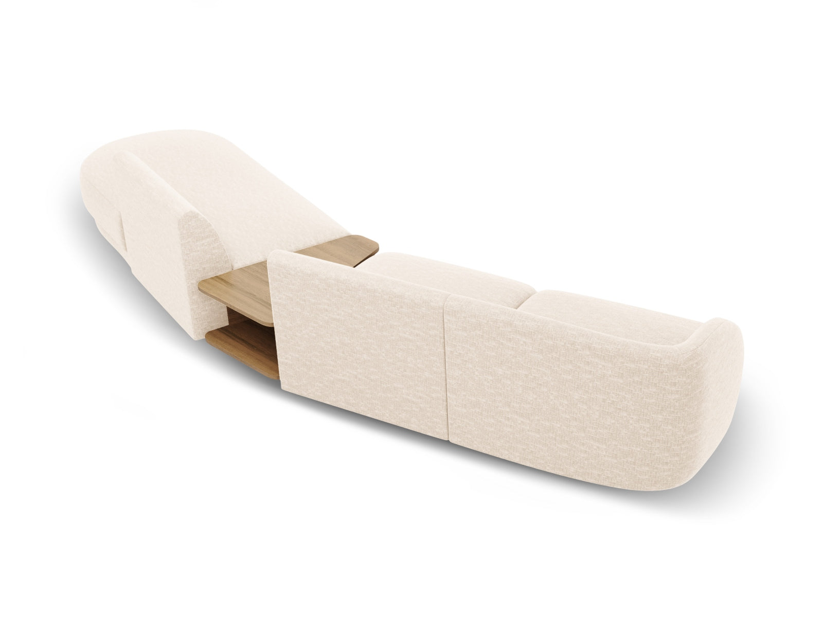 Miley Modulares Sofa rechts 4 Sitzer in Light Beige präsentiert im Onlineshop von KAQTU Design AG. L-Sofa rechts ist von Micadoni