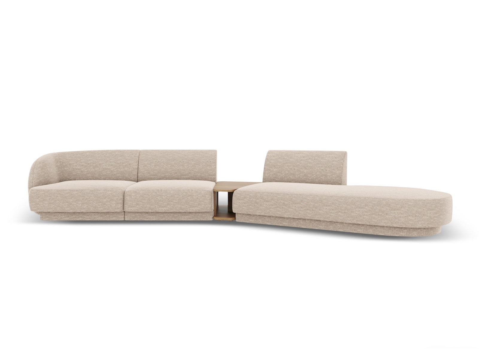 Miley Modulares Sofa rechts 4 Sitzer in Beige präsentiert im Onlineshop von KAQTU Design AG. L-Sofa rechts ist von Micadoni