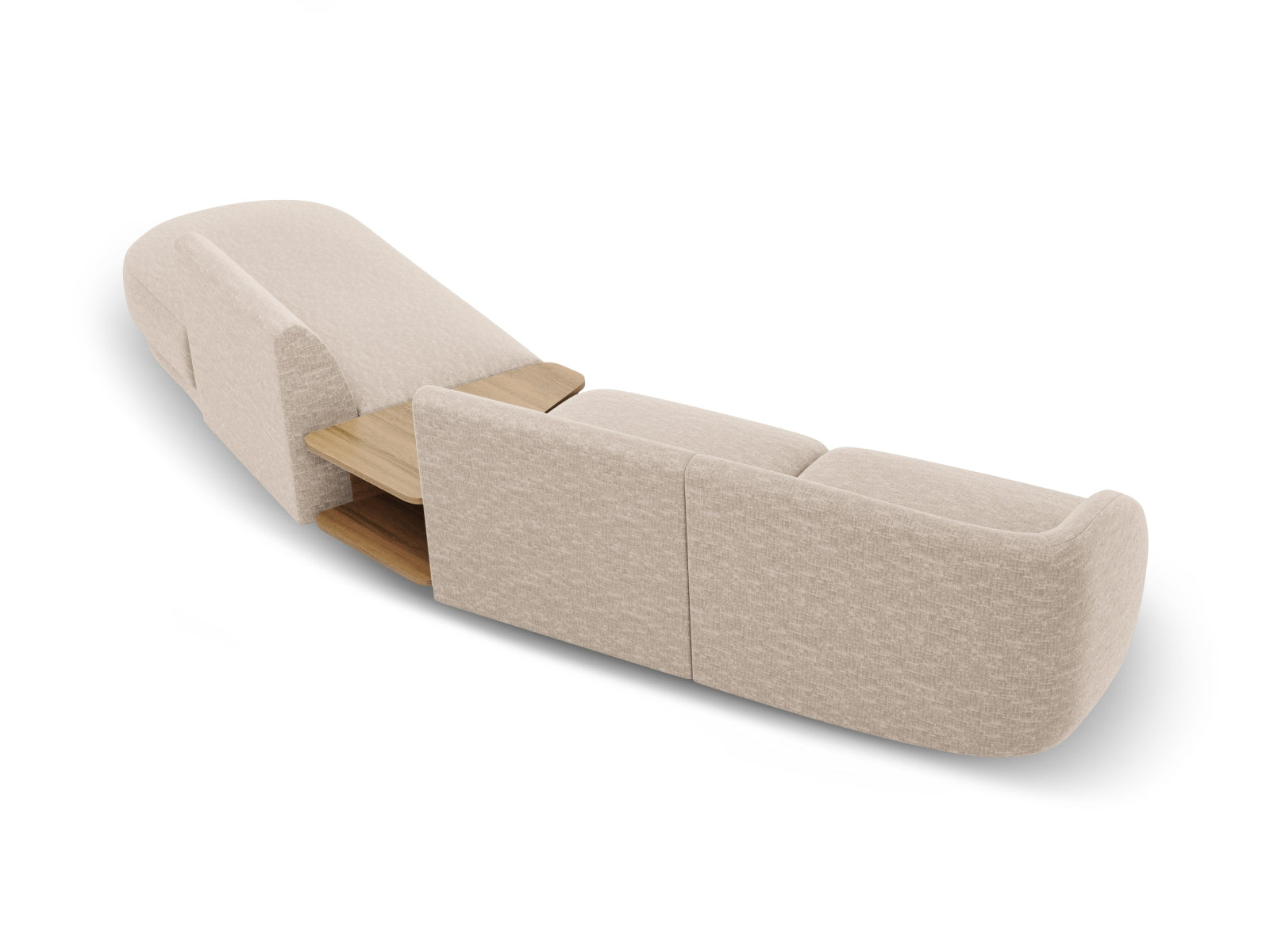 Miley Modulares Sofa rechts 4 Sitzer in Beige präsentiert im Onlineshop von KAQTU Design AG. L-Sofa rechts ist von Micadoni