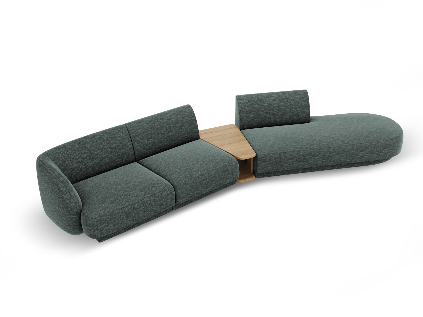 Miley Modulares Sofa rechts 4 Sitzer in Petrol präsentiert im Onlineshop von KAQTU Design AG. L-Sofa rechts ist von Micadoni