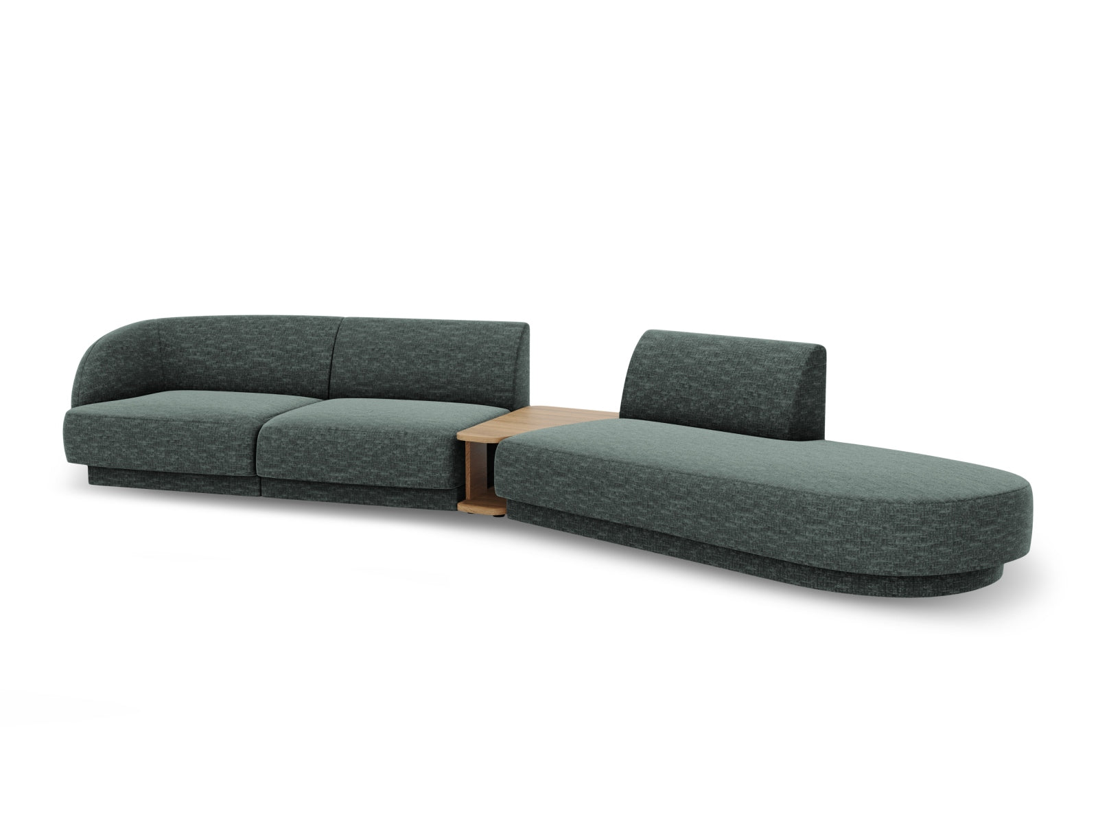Miley Modulares Sofa rechts 4 Sitzer in Petrol präsentiert im Onlineshop von KAQTU Design AG. L-Sofa rechts ist von Micadoni