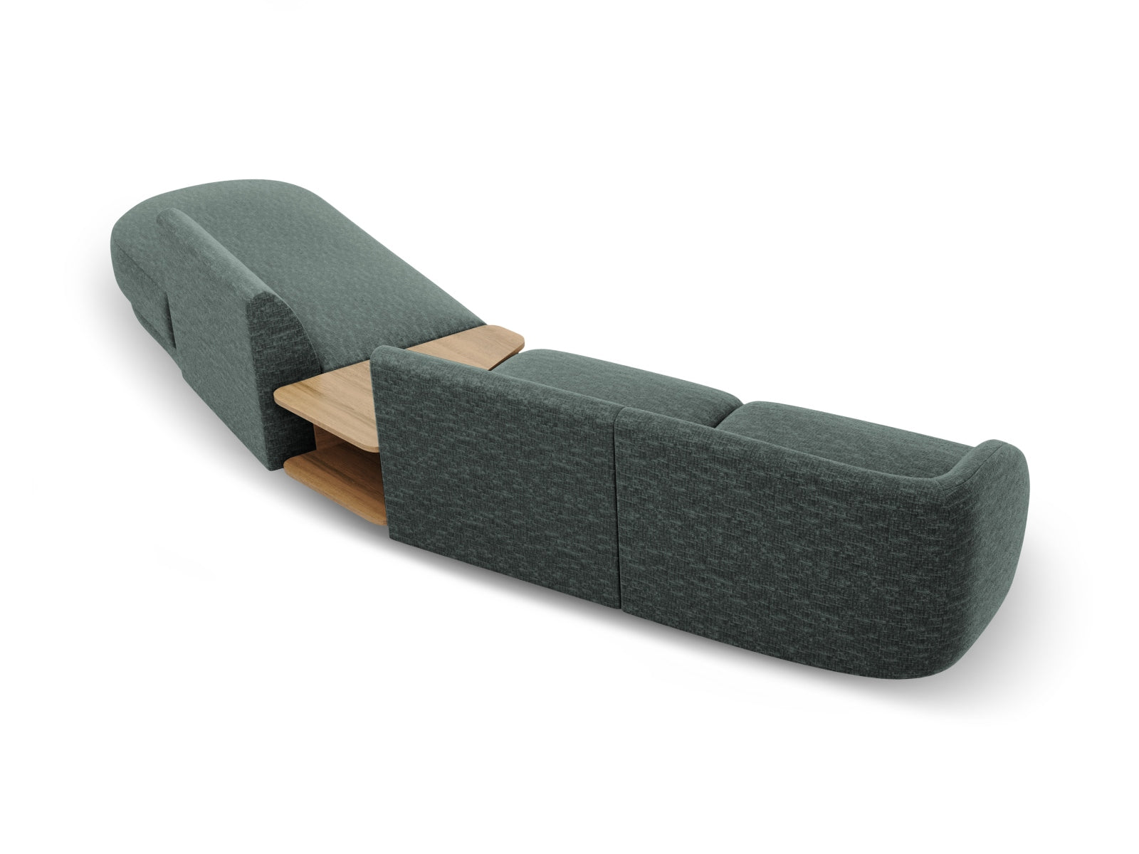 Miley Modulares Sofa rechts 4 Sitzer in Petrol präsentiert im Onlineshop von KAQTU Design AG. L-Sofa rechts ist von Micadoni