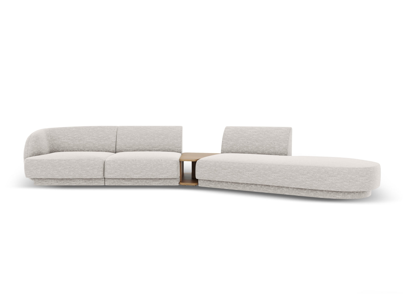 Miley Modulares Sofa rechts 4 Sitzer in Light Grey präsentiert im Onlineshop von KAQTU Design AG. L-Sofa rechts ist von Micadoni