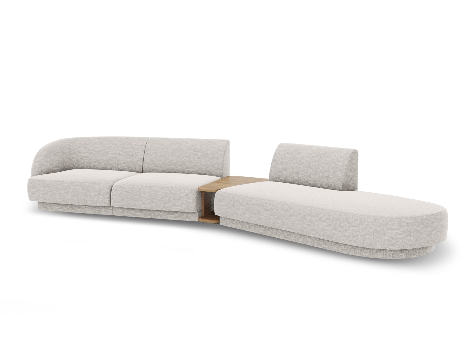 Miley Modulares Sofa rechts 4 Sitzer in Light Grey präsentiert im Onlineshop von KAQTU Design AG. L-Sofa rechts ist von Micadoni