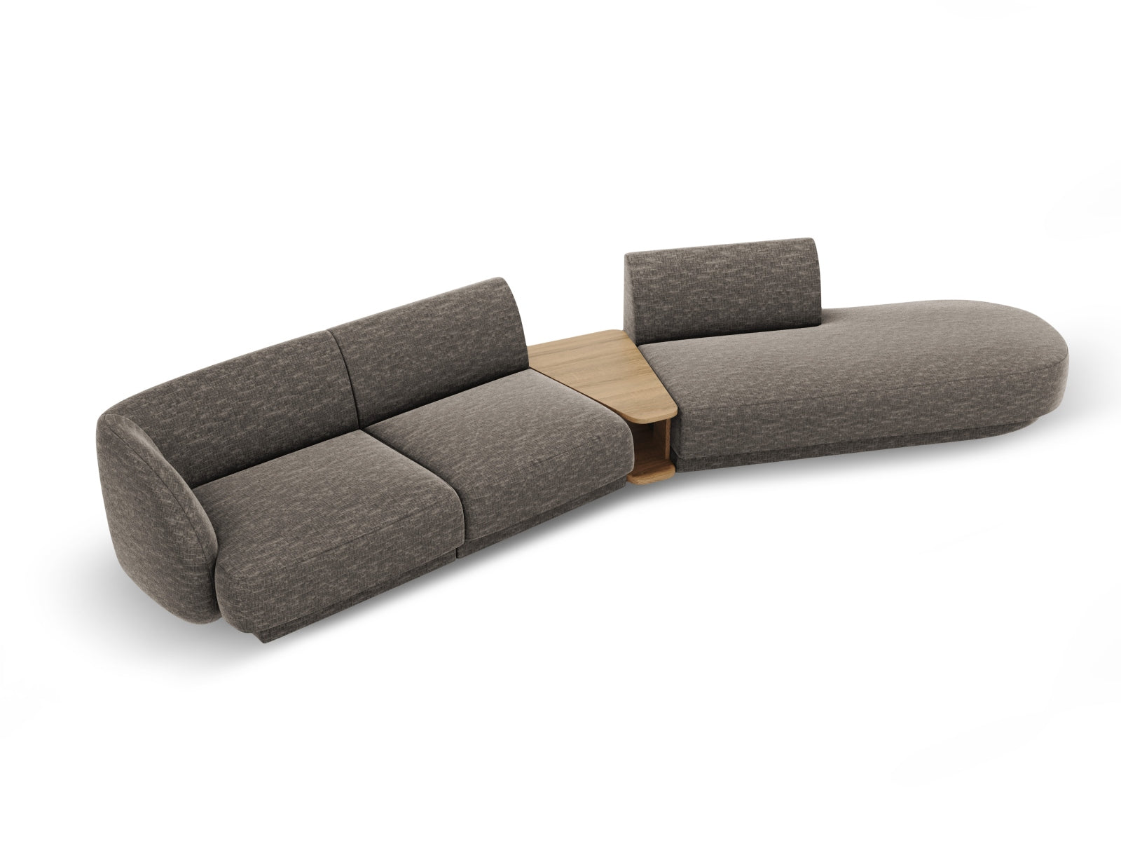 Miley Modulares Sofa rechts 4 Sitzer in Grey präsentiert im Onlineshop von KAQTU Design AG. L-Sofa rechts ist von Micadoni