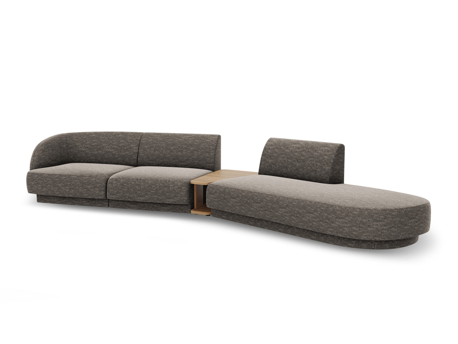 Miley Modulares Sofa rechts 4 Sitzer in Grey präsentiert im Onlineshop von KAQTU Design AG. L-Sofa rechts ist von Micadoni