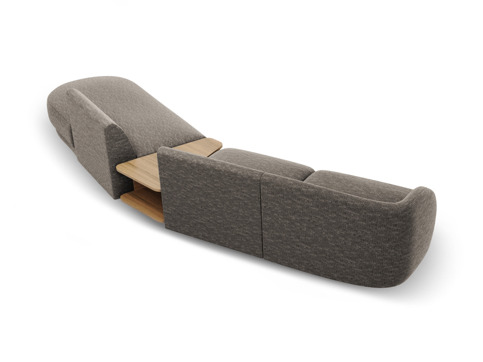 Miley Modulares Sofa rechts 4 Sitzer in Grey präsentiert im Onlineshop von KAQTU Design AG. L-Sofa rechts ist von Micadoni