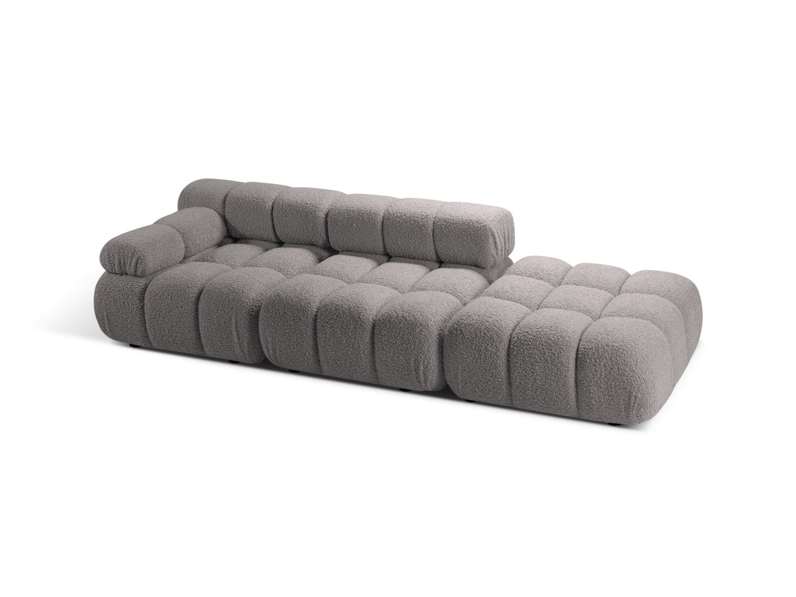 Bellis Boucle modulares Sofa rechts 4 Sitzer 94cm in Light Grey präsentiert im Onlineshop von KAQTU Design AG. L-Sofa rechts ist von Micadoni