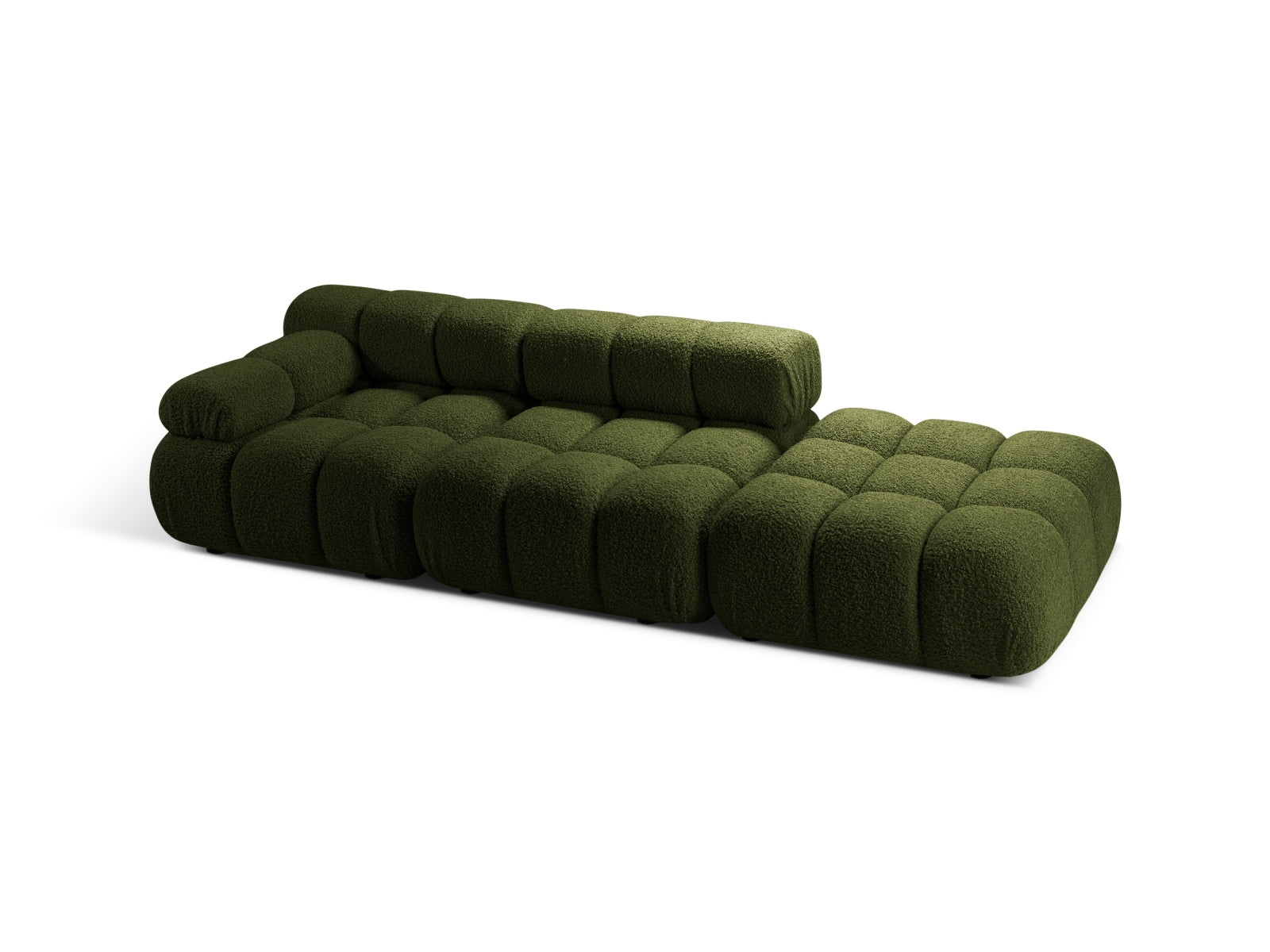 Bellis Boucle modulares Sofa rechts 4 Sitzer 94cm in Green präsentiert im Onlineshop von KAQTU Design AG. L-Sofa rechts ist von Micadoni