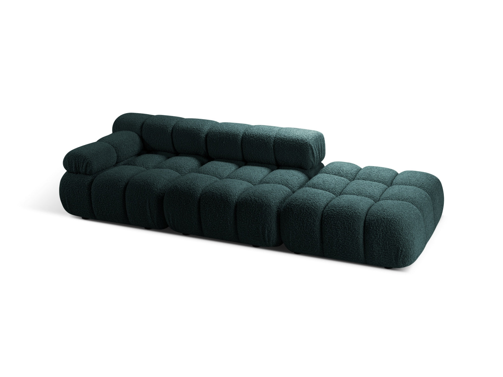 Bellis Boucle modulares Sofa rechts 4 Sitzer 94cm in Petrol präsentiert im Onlineshop von KAQTU Design AG. L-Sofa rechts ist von Micadoni