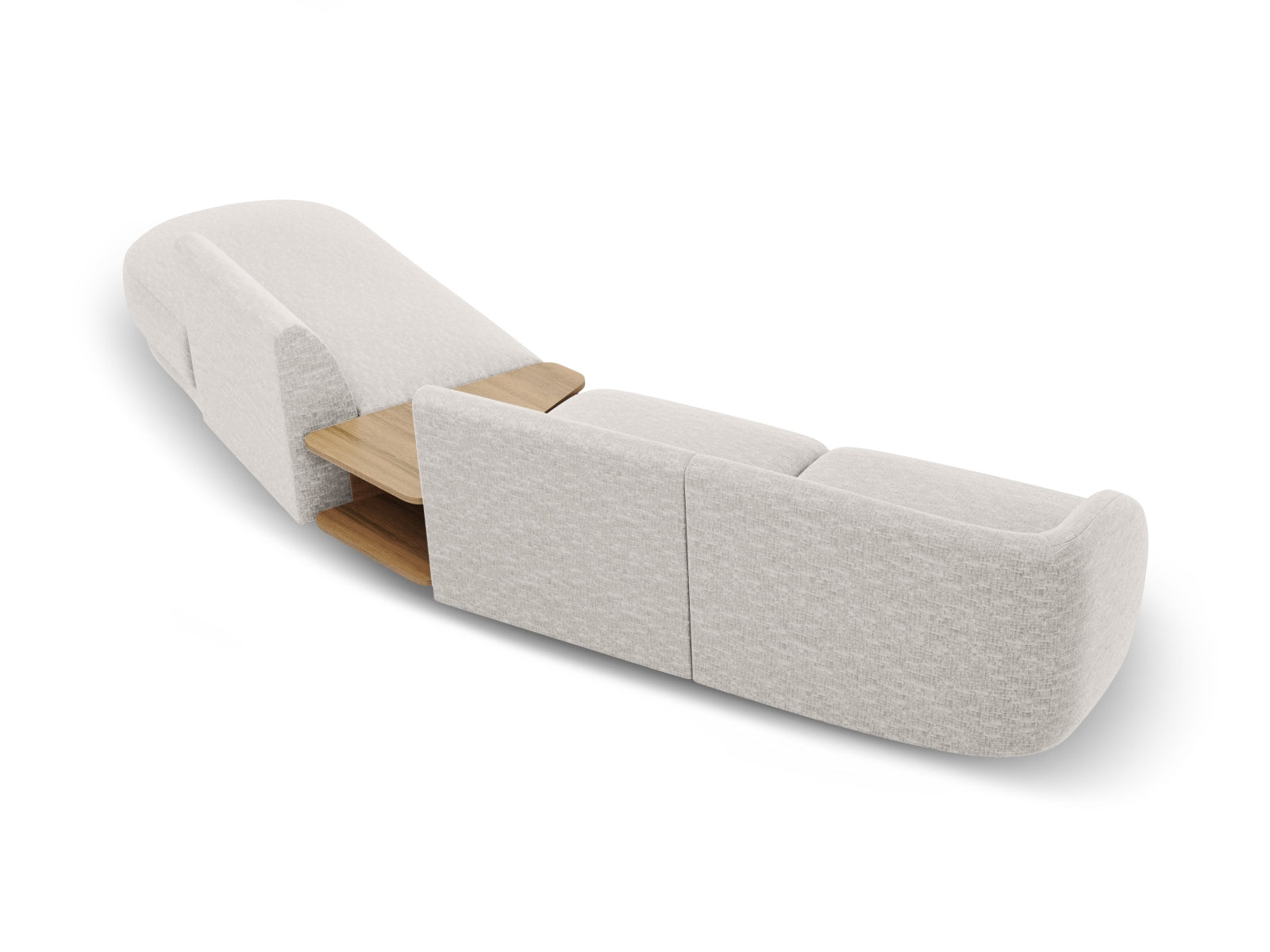 Miley Modulares Sofa rechts 4 Sitzer in Silver präsentiert im Onlineshop von KAQTU Design AG. L-Sofa rechts ist von Micadoni