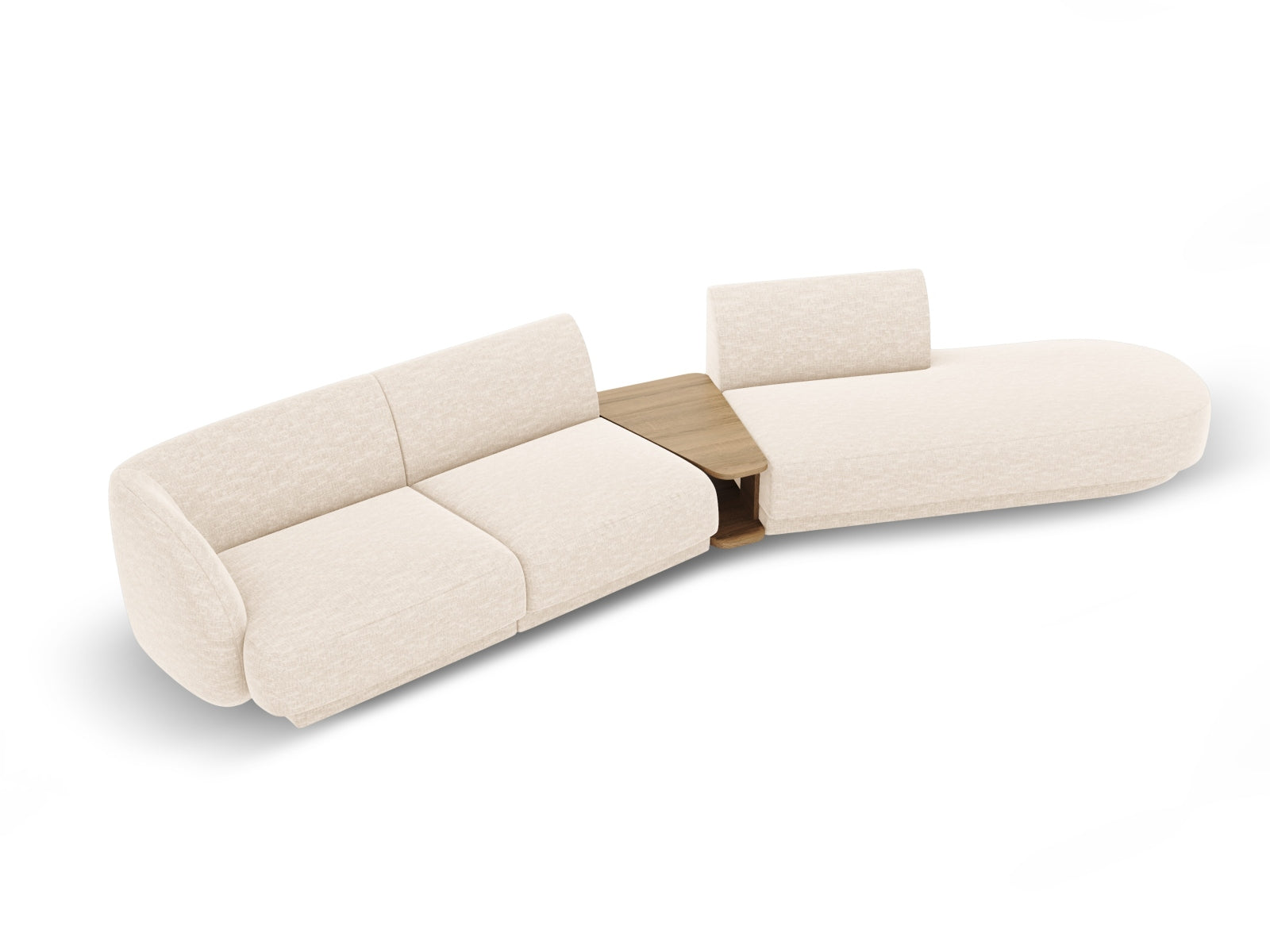 Miley Modulares Sofa rechts 4 Sitzer in Ivory präsentiert im Onlineshop von KAQTU Design AG. L-Sofa rechts ist von Micadoni