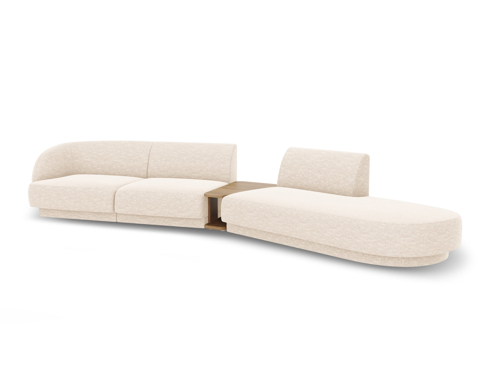 Miley Modulares Sofa rechts 4 Sitzer in Ivory präsentiert im Onlineshop von KAQTU Design AG. L-Sofa rechts ist von Micadoni
