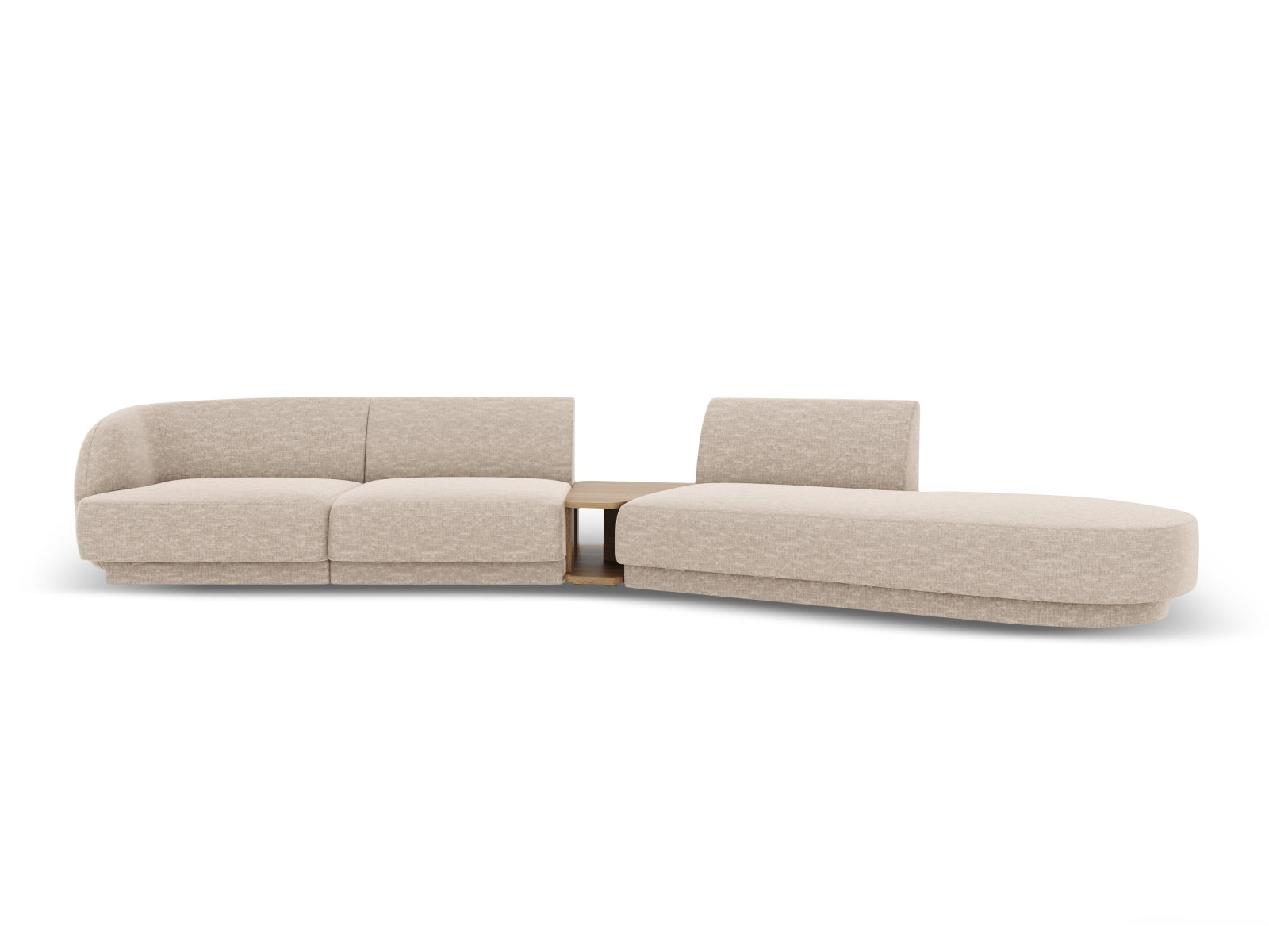 Miley Modulares Sofa rechts 4 Sitzer in Beige präsentiert im Onlineshop von KAQTU Design AG. L-Sofa rechts ist von Micadoni