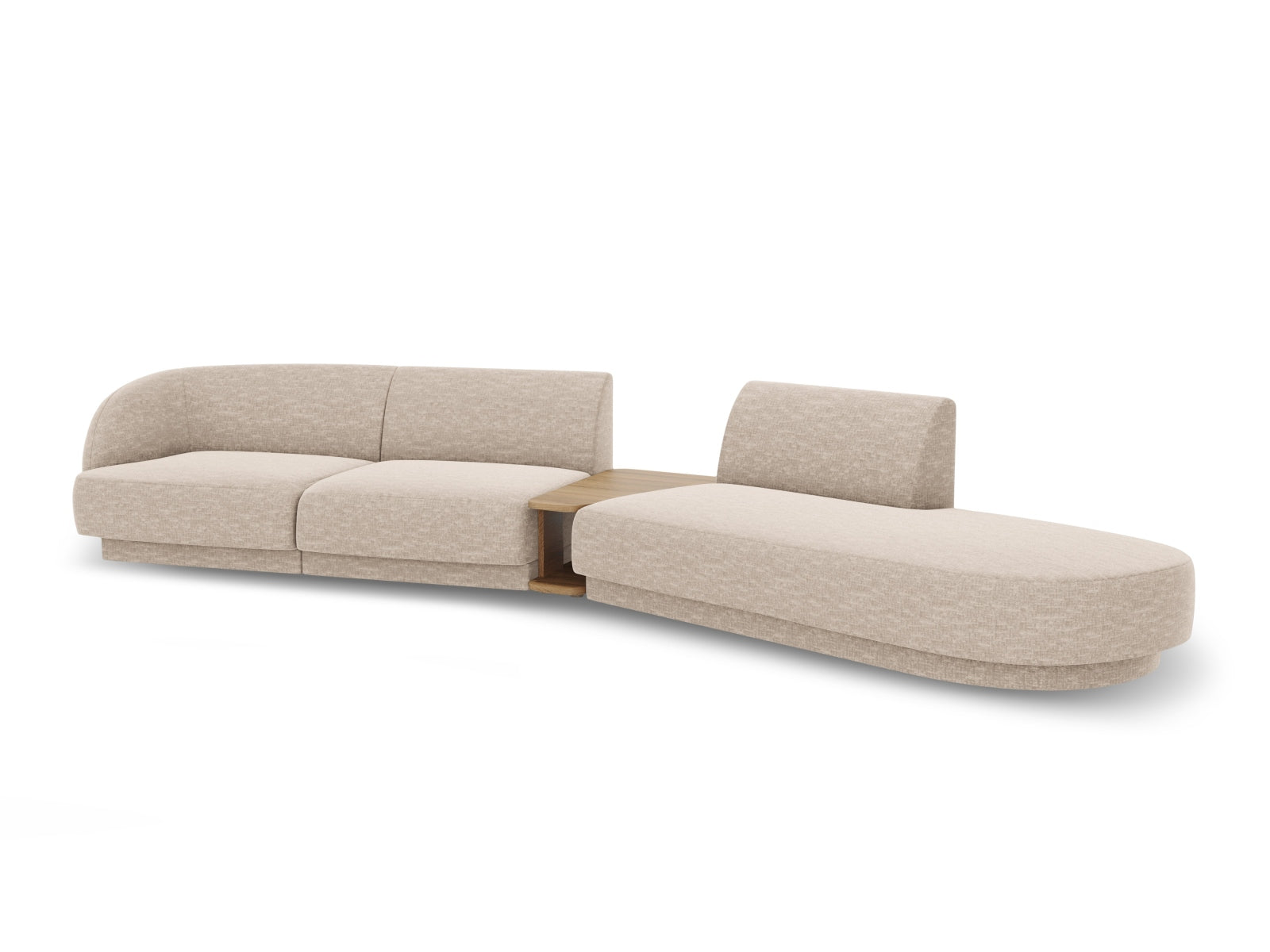 Miley Modulares Sofa rechts 4 Sitzer in Beige präsentiert im Onlineshop von KAQTU Design AG. L-Sofa rechts ist von Micadoni