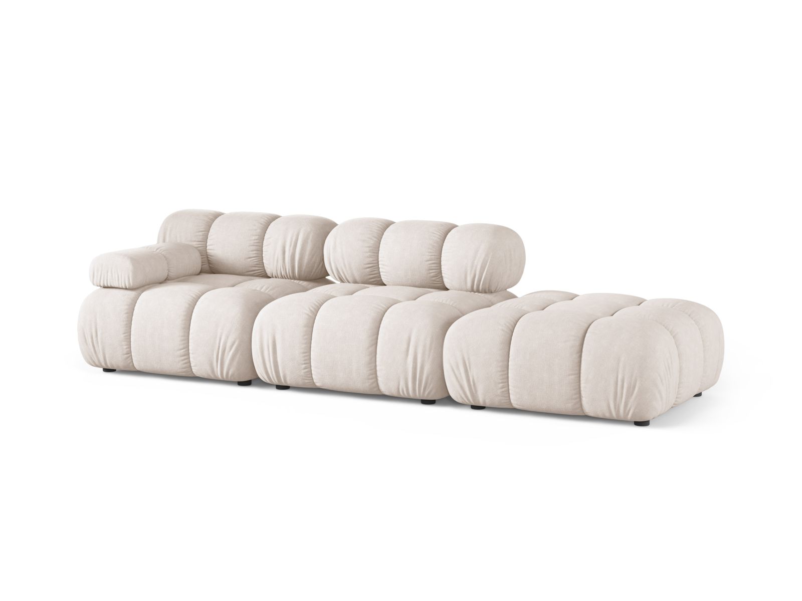 Beige 4-Sitzer Modular Sofa Bellis von Micadoni, stilvolles Design für modernen Wohnraum, bequem und vielseitig einsetzbar.