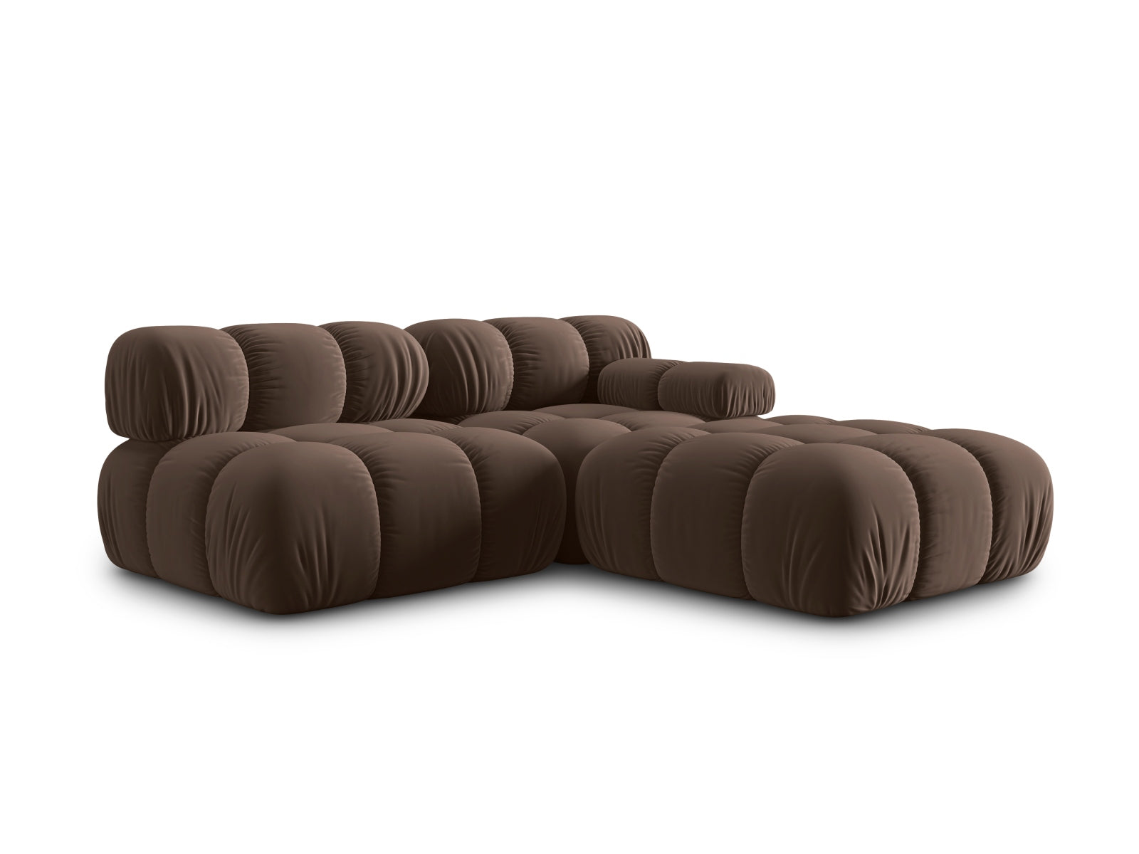 Elegantes Bellis Velours Sofa in der rechten Variante, 4-Sitzer, ideal für stilvolle Wohnräume und entspannte Abende.