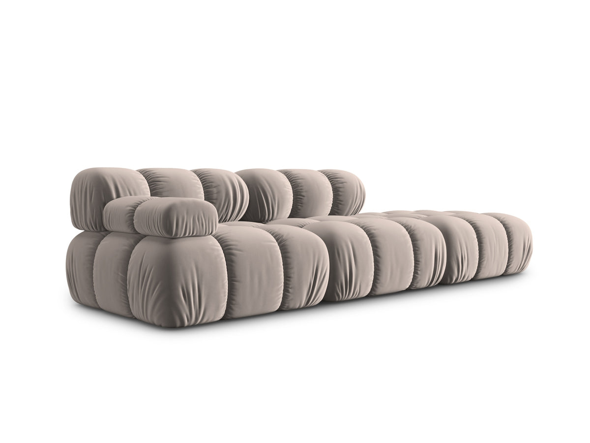 Bellis Velour modulares Sofa rechts 4 Sitzer 94cm in Cappuccino-Bluvel präsentiert im Onlineshop von KAQTU Design AG. L-Sofa rechts ist von Micadoni