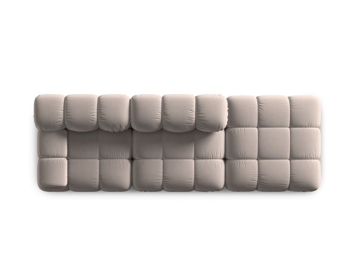 Bellis Velour modulares Sofa rechts 4 Sitzer 94cm in Cappuccino-Bluvel präsentiert im Onlineshop von KAQTU Design AG. L-Sofa rechts ist von Micadoni