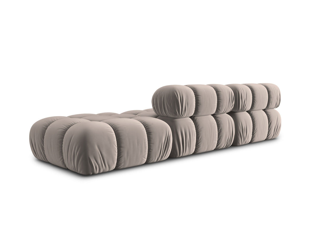 Bellis Velour modulares Sofa rechts 4 Sitzer 94cm in Cappuccino-Bluvel präsentiert im Onlineshop von KAQTU Design AG. L-Sofa rechts ist von Micadoni