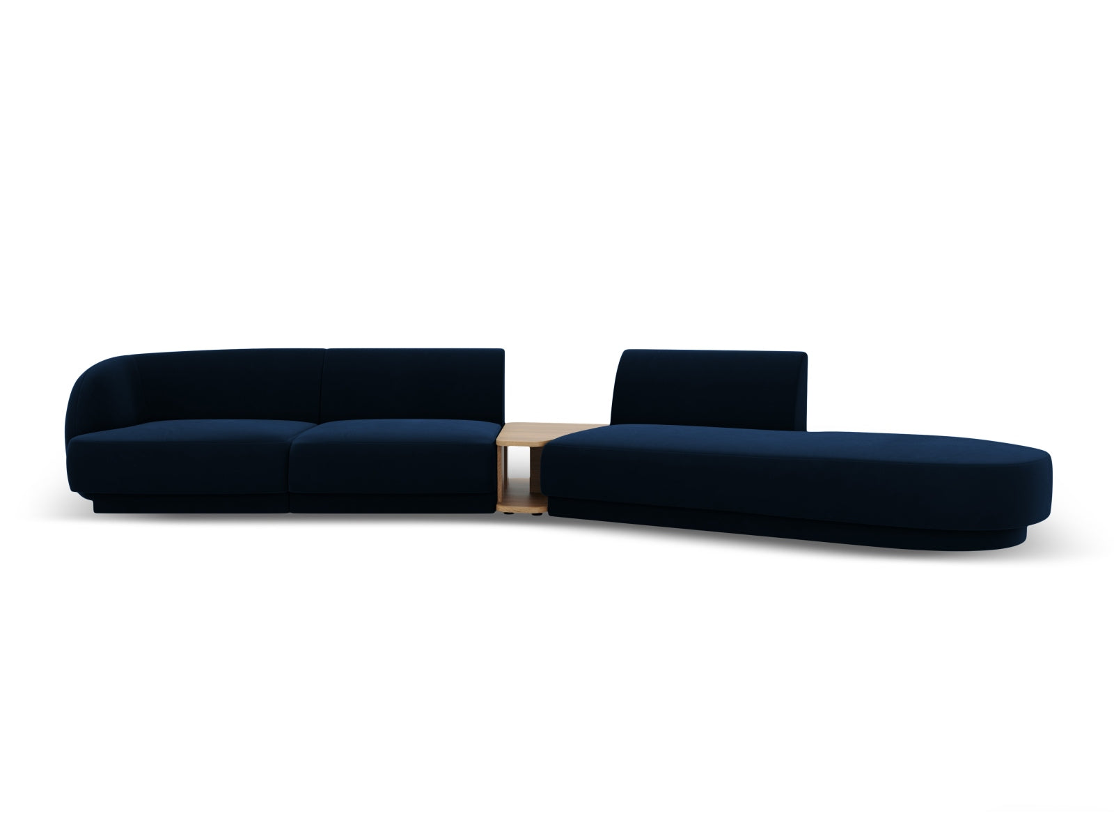 Miley Velour modulares Sofa rechts 4 Sitzer in Royal Blue präsentiert im Onlineshop von KAQTU Design AG. L-Sofa rechts ist von Micadoni