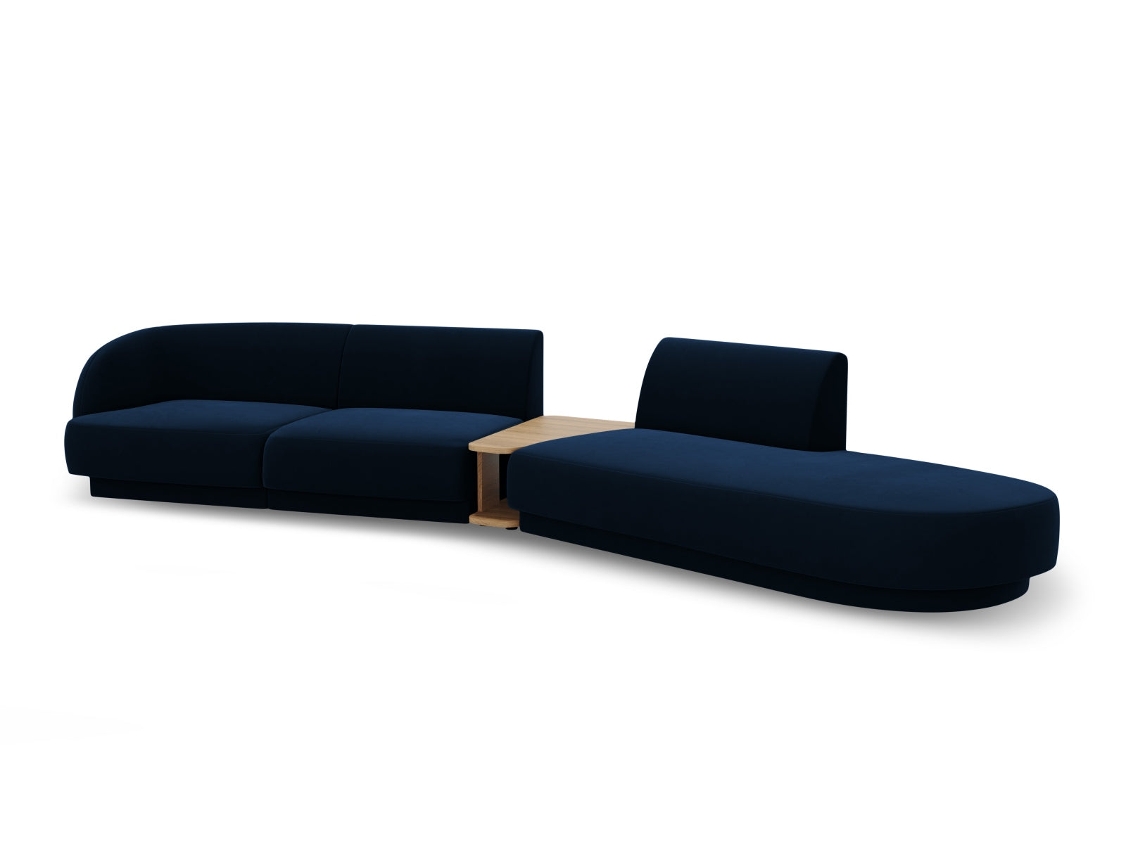 Miley Velour modulares Sofa rechts 4 Sitzer in Royal Blue präsentiert im Onlineshop von KAQTU Design AG. L-Sofa rechts ist von Micadoni