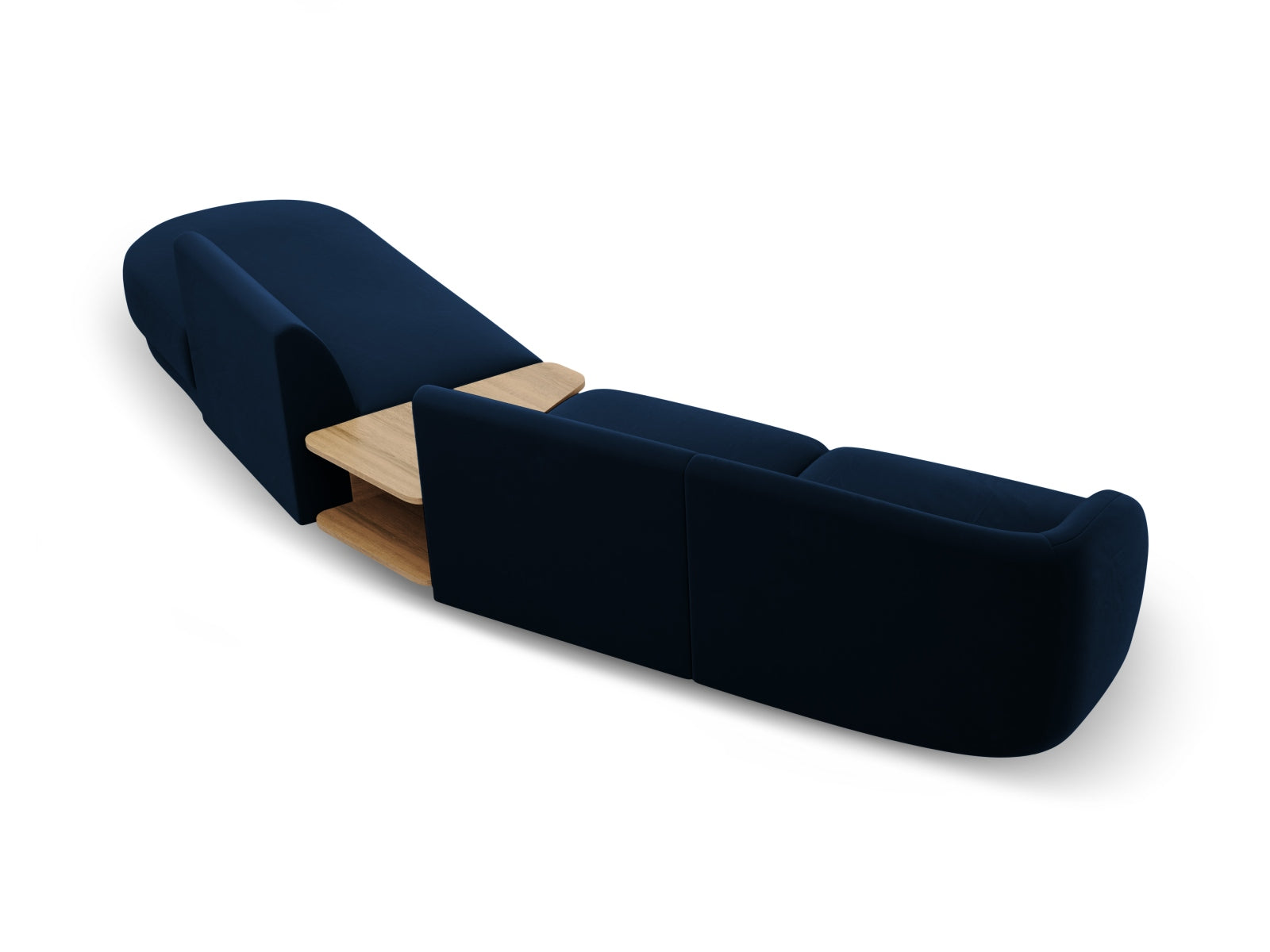 Miley Velour modulares Sofa rechts 4 Sitzer in Royal Blue präsentiert im Onlineshop von KAQTU Design AG. L-Sofa rechts ist von Micadoni