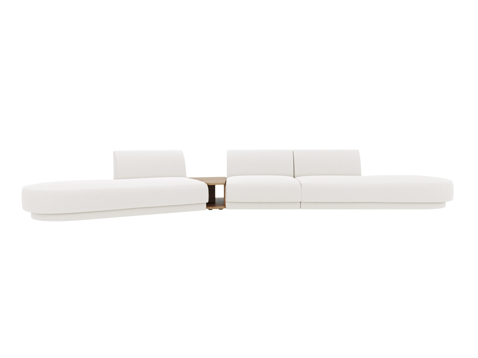 Miley Modulares Sofa links 5 Sitzer in White präsentiert im Onlineshop von KAQTU Design AG. L-Sofa links ist von Micadoni