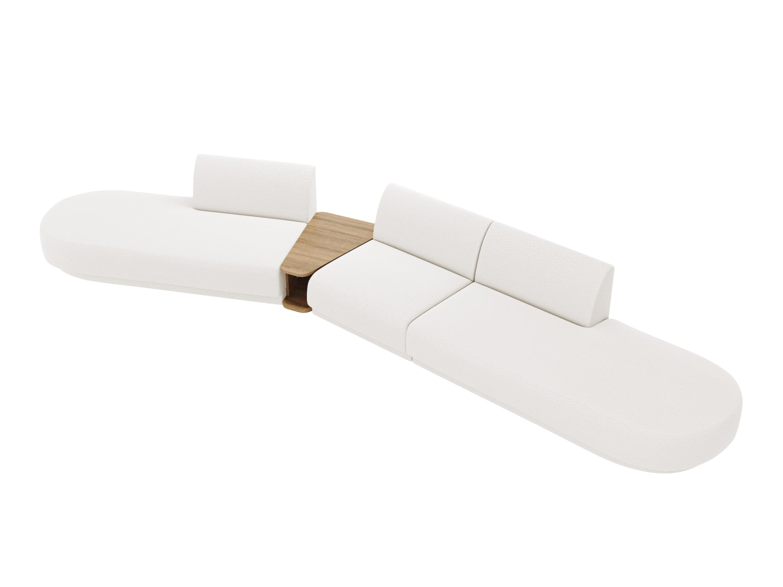Miley Modulares Sofa links 5 Sitzer in White präsentiert im Onlineshop von KAQTU Design AG. L-Sofa links ist von Micadoni