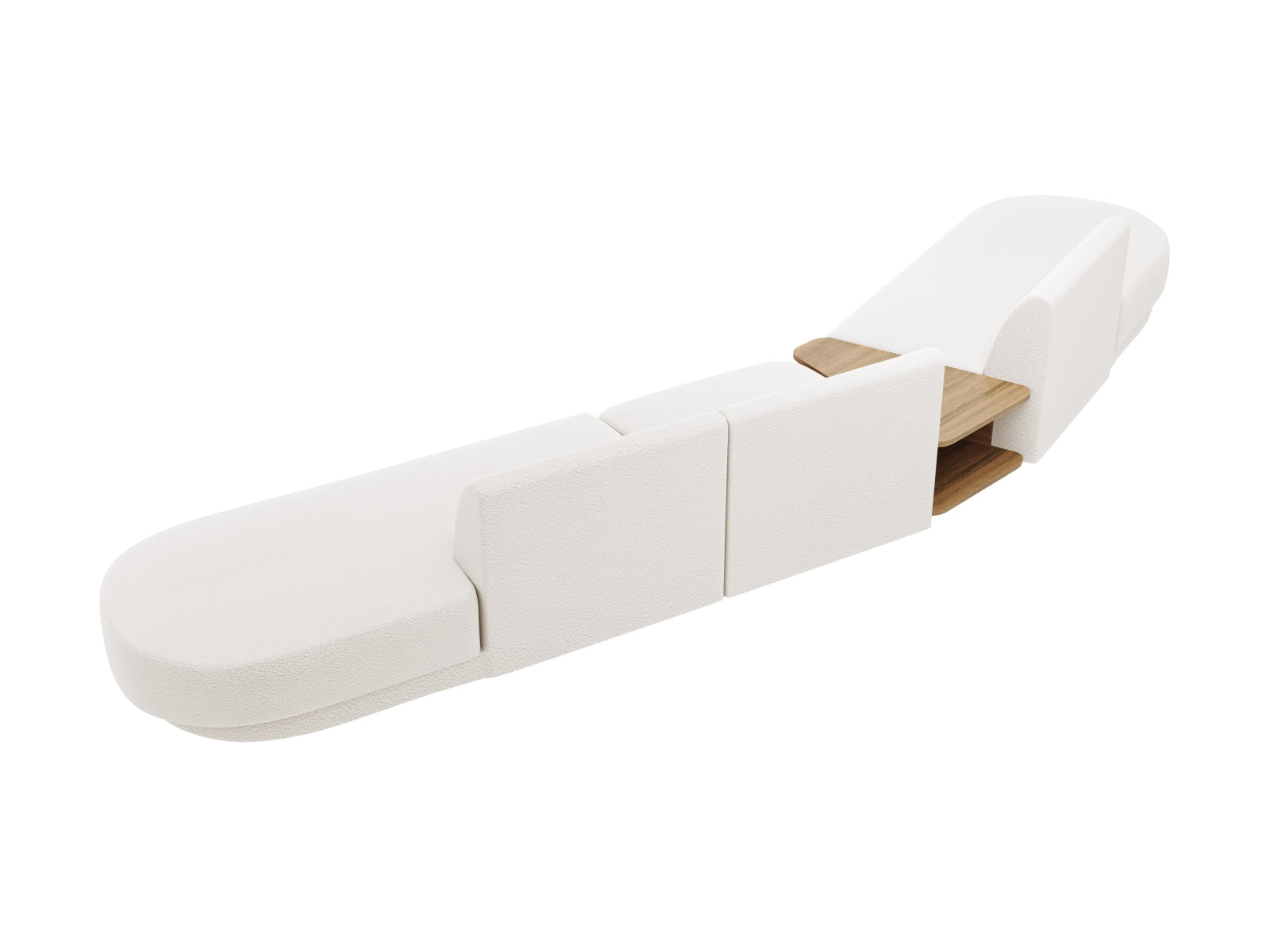 Miley Modulares Sofa links 5 Sitzer in White präsentiert im Onlineshop von KAQTU Design AG. L-Sofa links ist von Micadoni