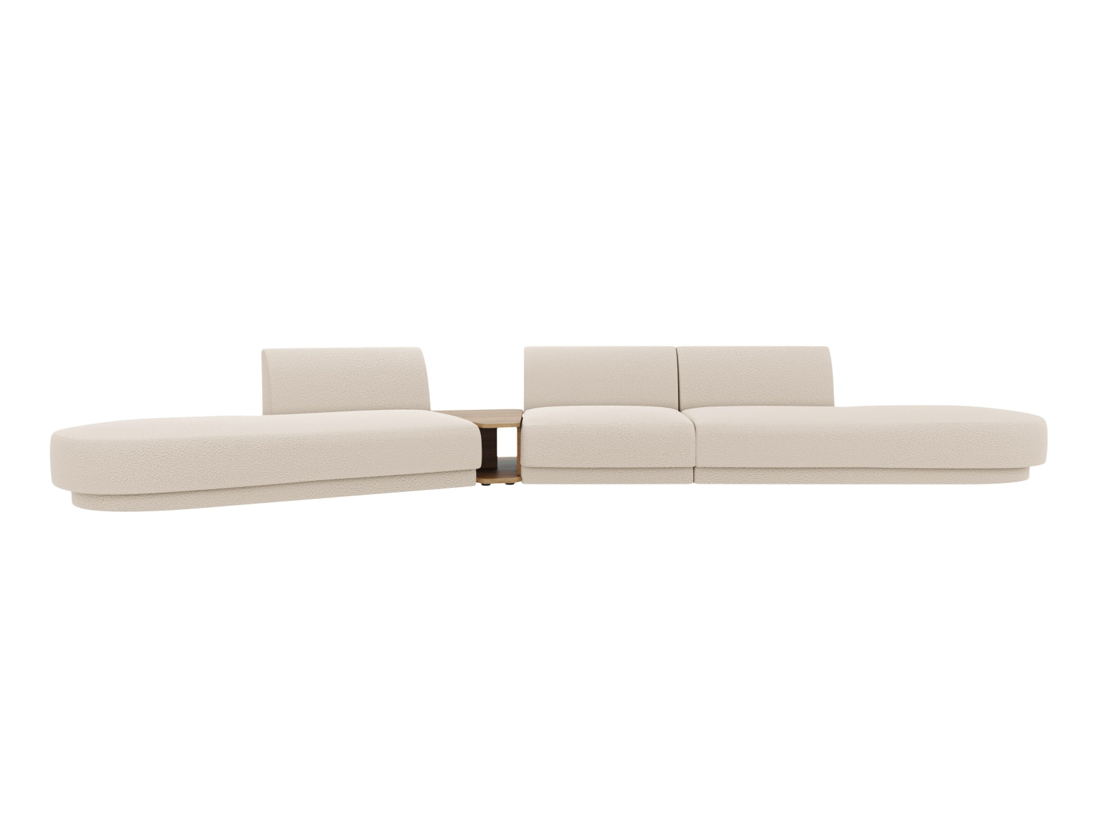 Miley Modulares Sofa links 5 Sitzer in Beige präsentiert im Onlineshop von KAQTU Design AG. L-Sofa links ist von Micadoni