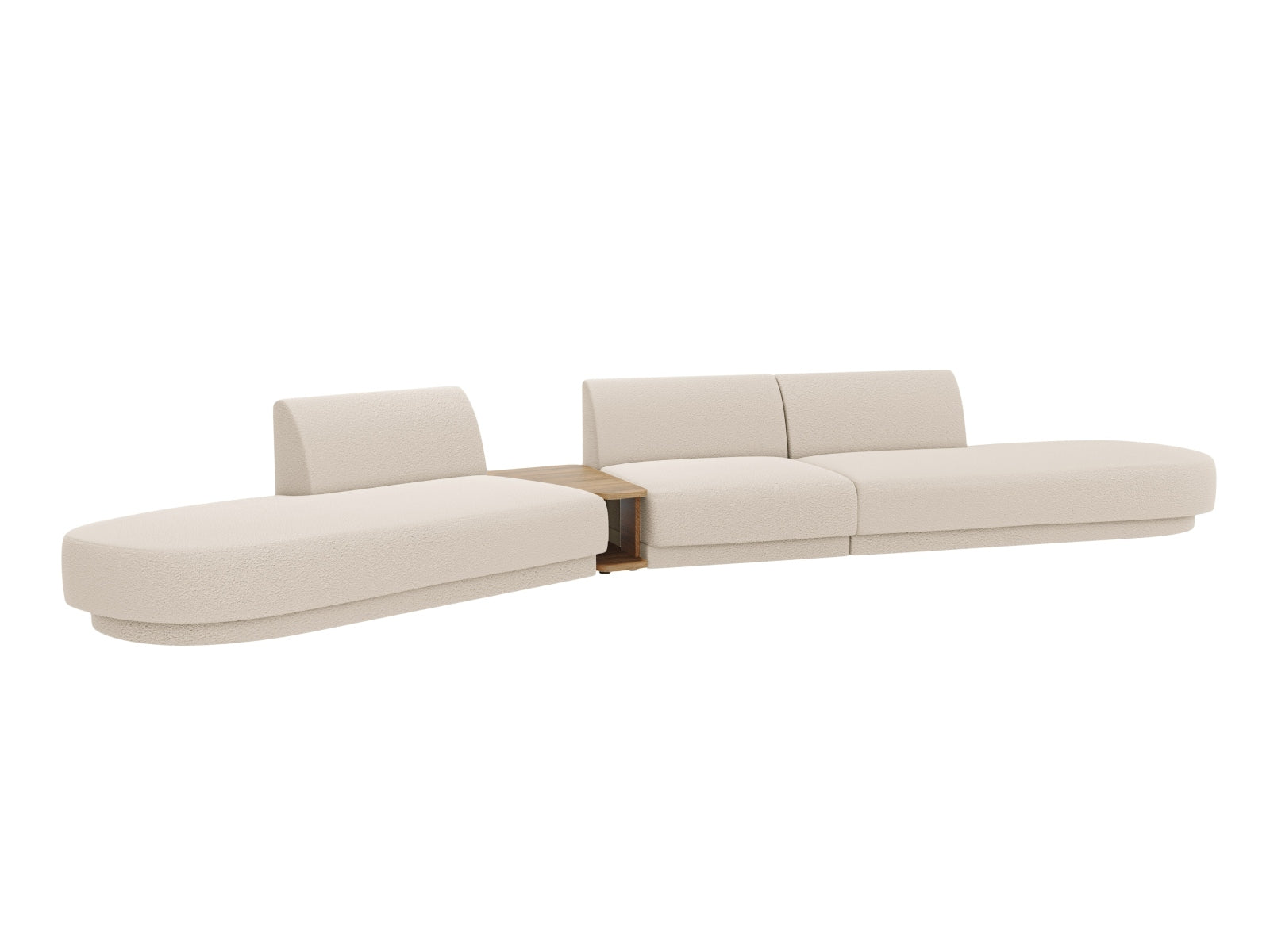 Miley Modulares Sofa links 5 Sitzer in Beige präsentiert im Onlineshop von KAQTU Design AG. L-Sofa links ist von Micadoni