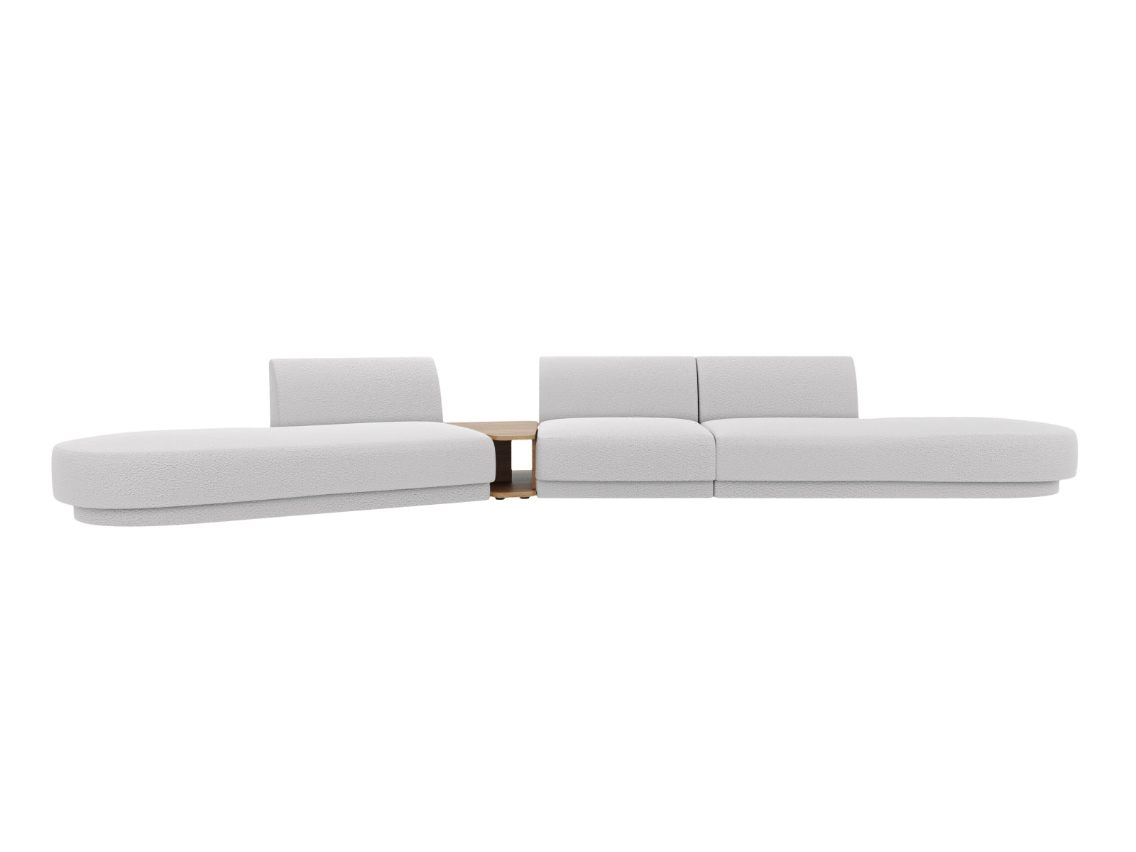 Miley Modulares Sofa links 5 Sitzer in Light Grey präsentiert im Onlineshop von KAQTU Design AG. L-Sofa links ist von Micadoni
