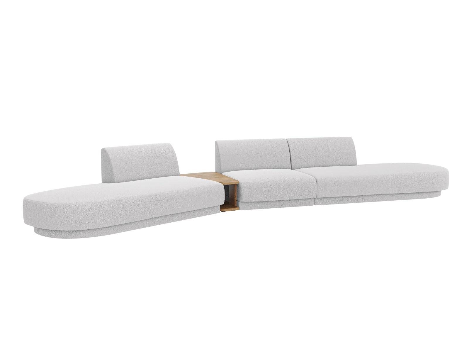 Miley Modulares Sofa links 5 Sitzer in Light Grey präsentiert im Onlineshop von KAQTU Design AG. L-Sofa links ist von Micadoni