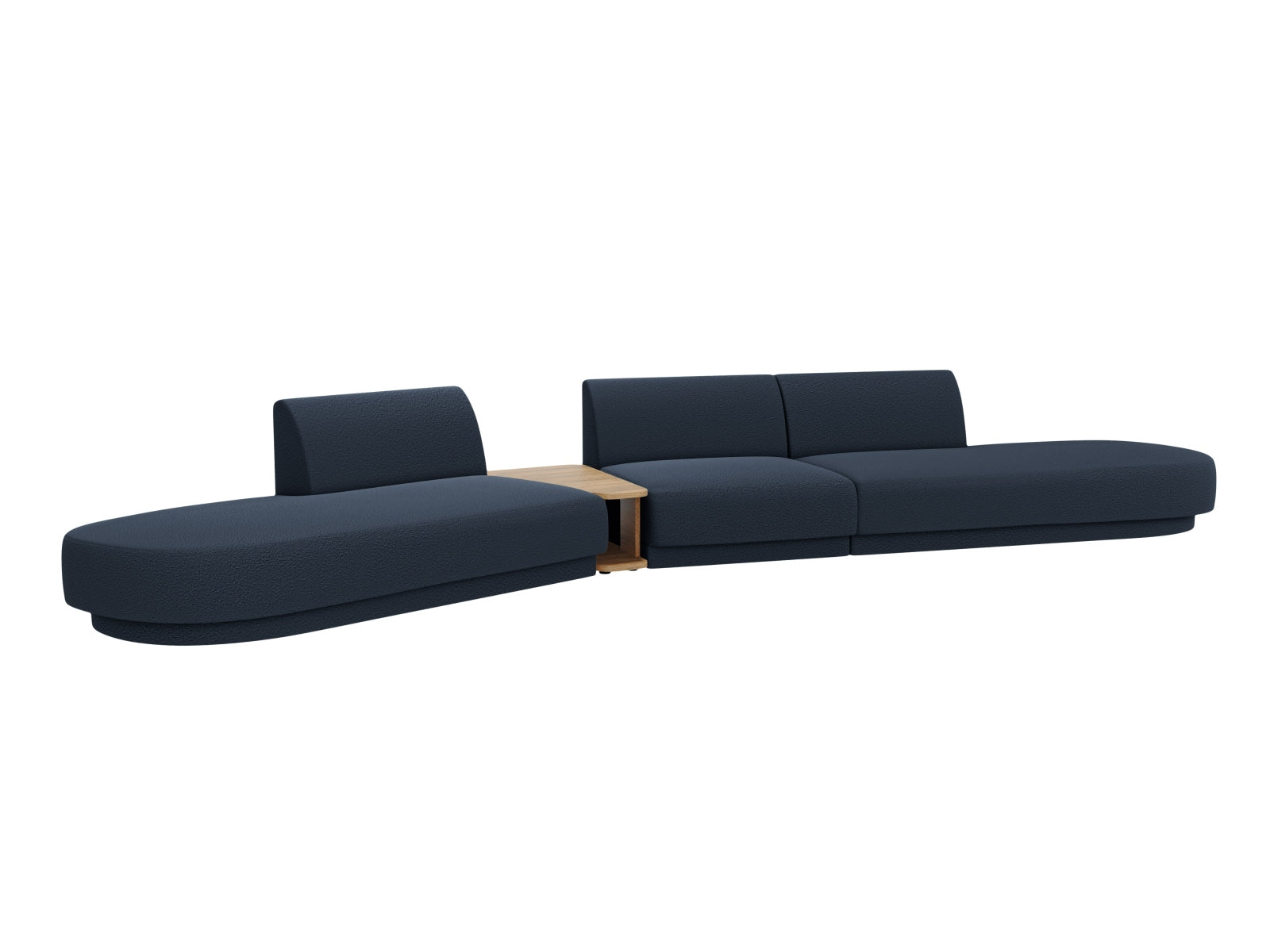 Miley Modulares Sofa links 5 Sitzer in Dark Blue präsentiert im Onlineshop von KAQTU Design AG. L-Sofa links ist von Micadoni