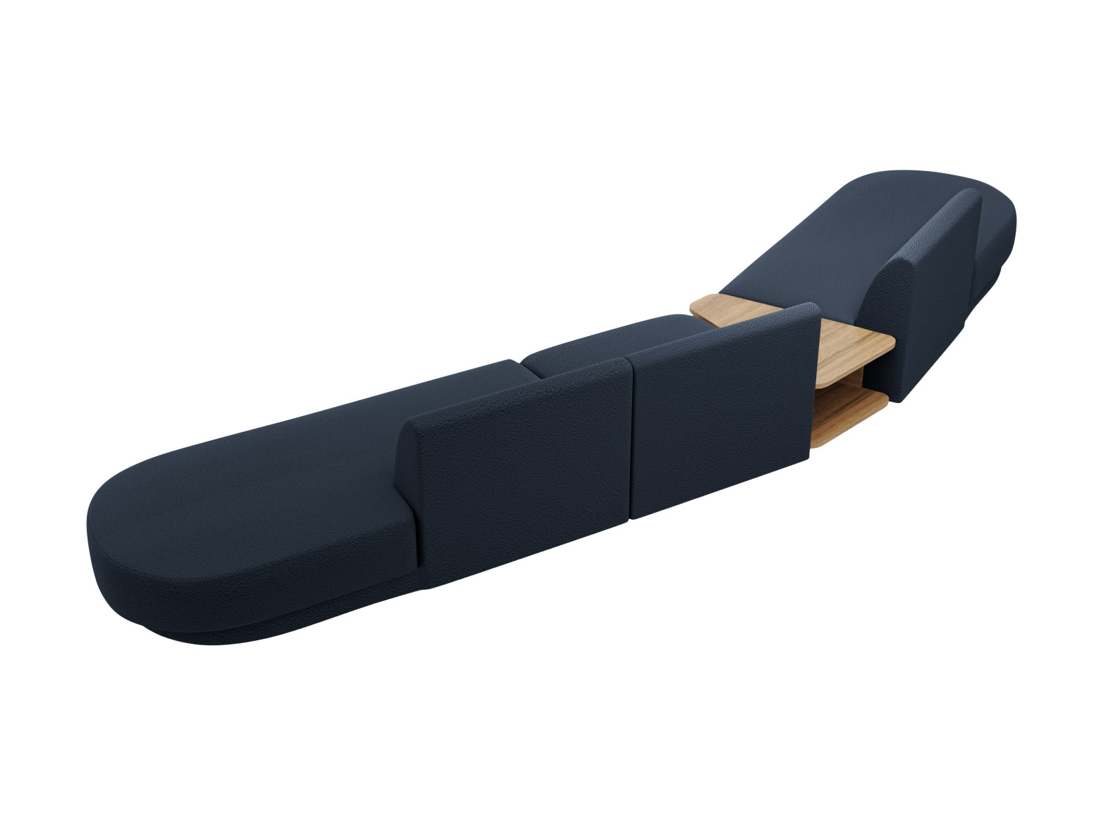Miley Modulares Sofa links 5 Sitzer in Dark Blue präsentiert im Onlineshop von KAQTU Design AG. L-Sofa links ist von Micadoni